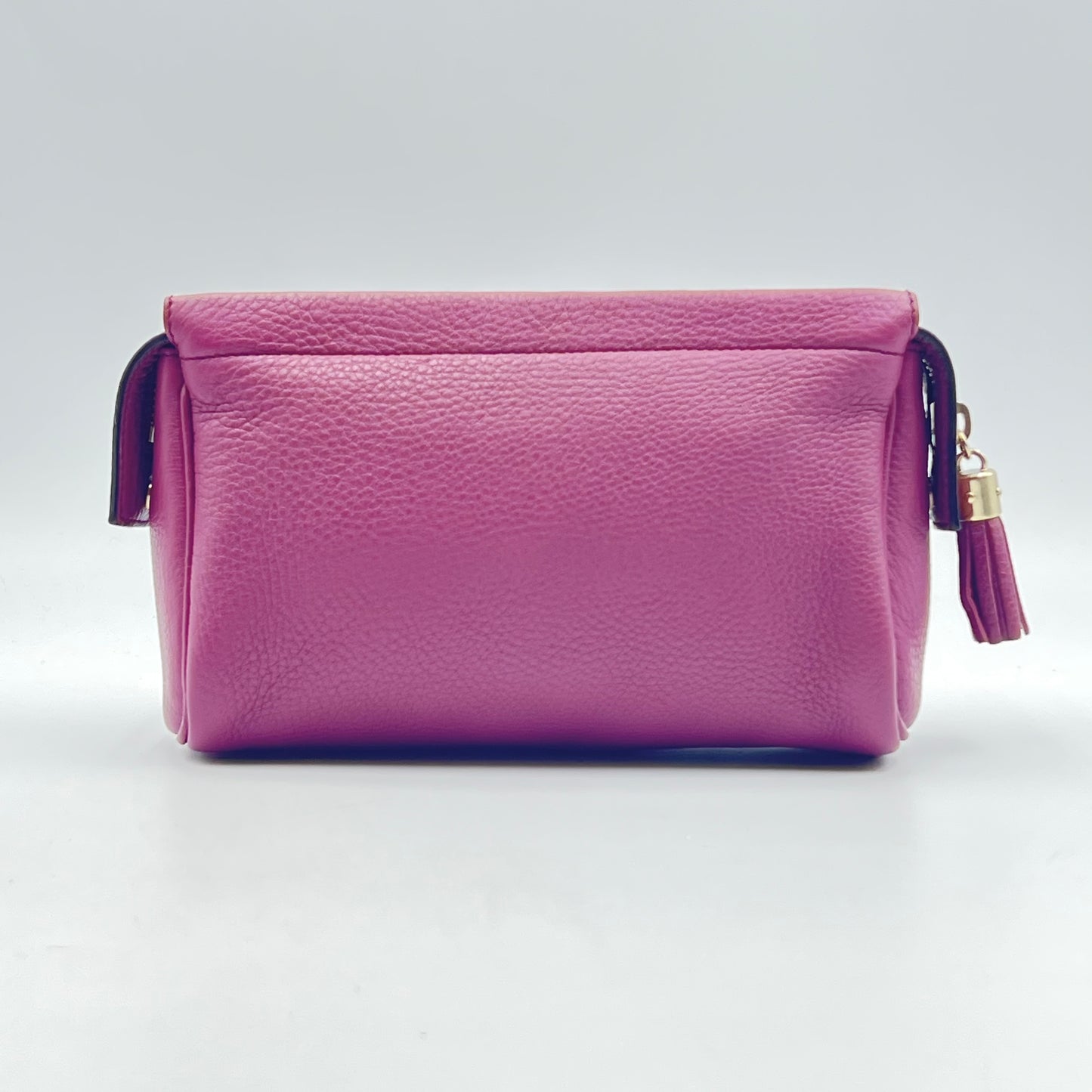 Leather Soho Clutch Handbag with Iconic Logo