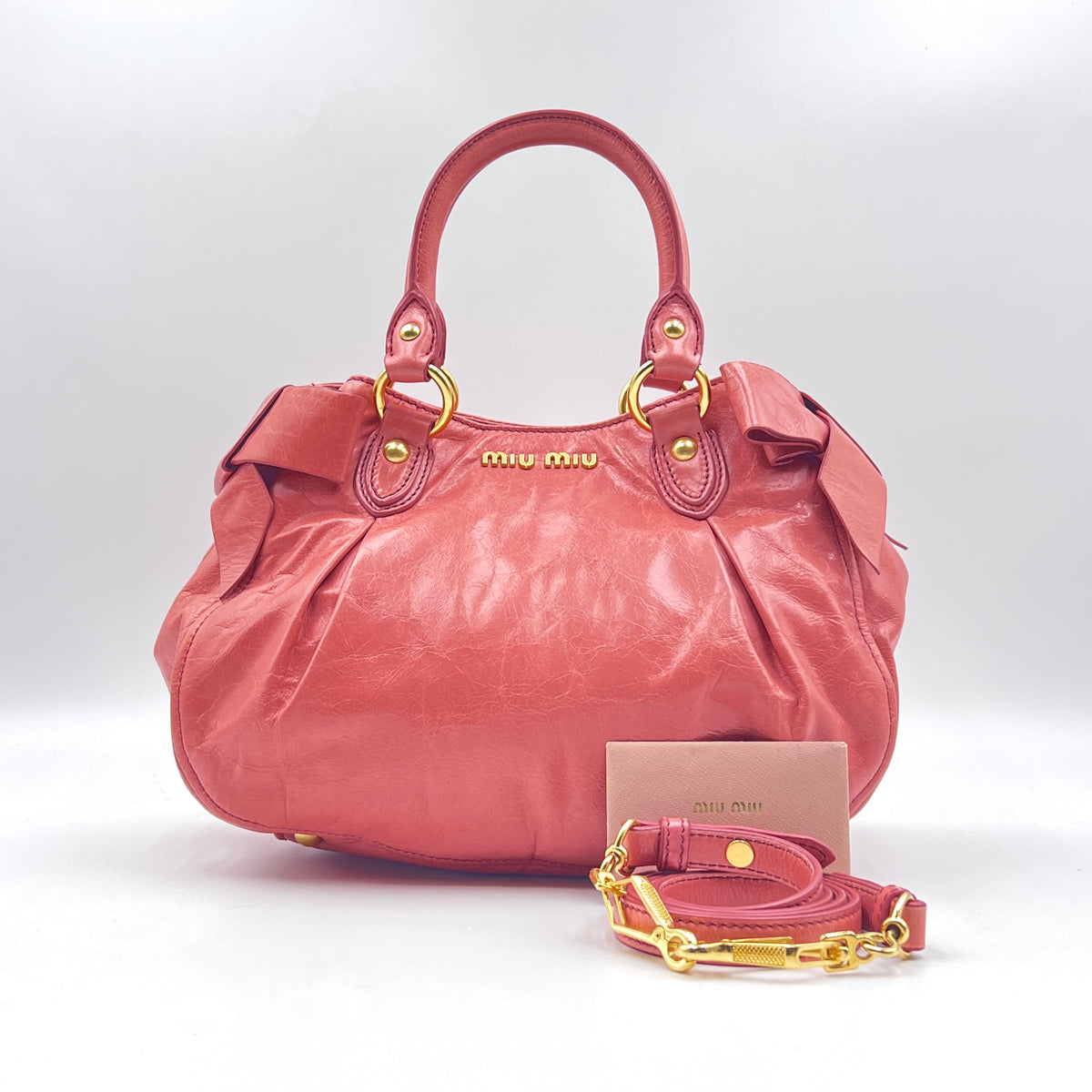 Miu Miu Leather Top Handle Bag Pink — view 1 of 8 Leather Top Handle Bag Pink, view 1 of 8