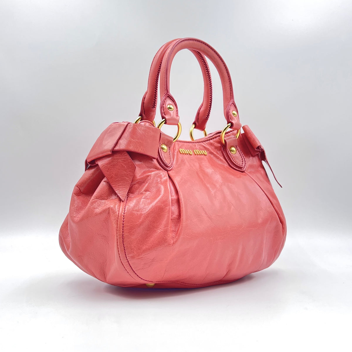 Miu Miu Leather Top Handle Bag Pink — view 2 of 8 Leather Top Handle Bag Pink, view 2 of 8