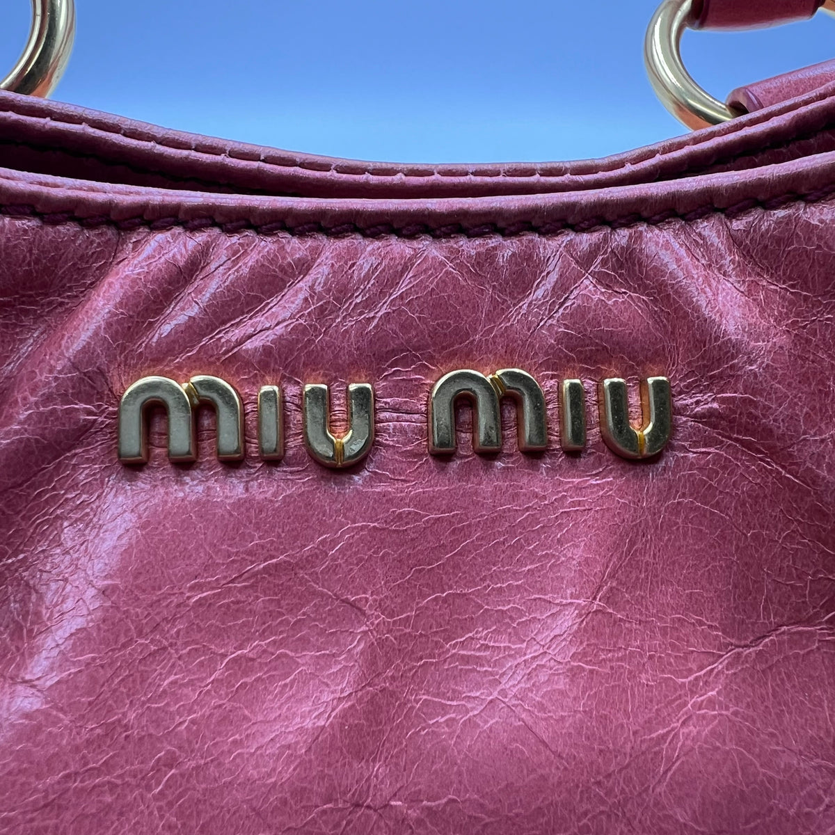 Miu Miu Leather Top Handle Bag Pink — view 4 of 8 Leather Top Handle Bag Pink, view 4 of 8