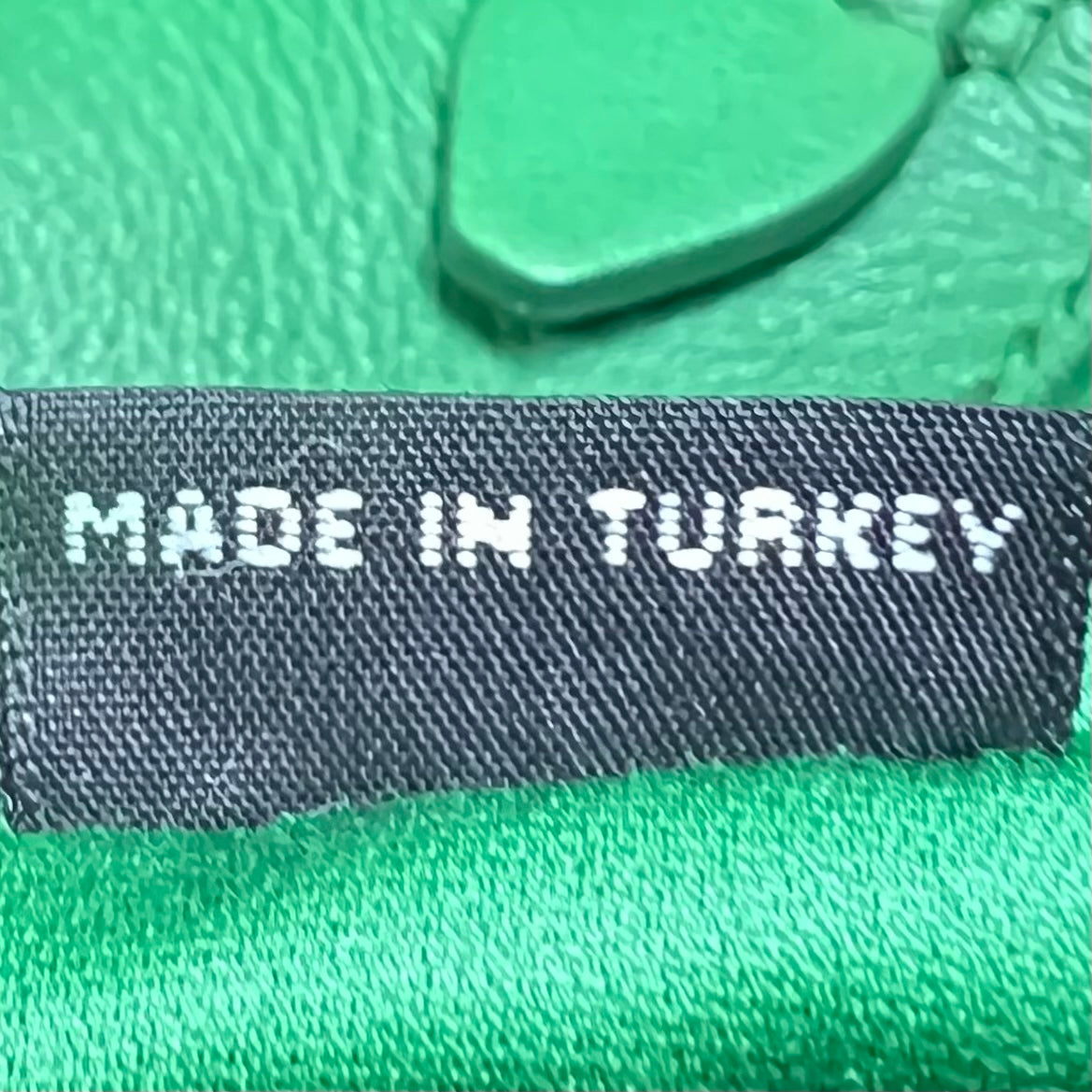 Green Matelassé Leather Snap Tote