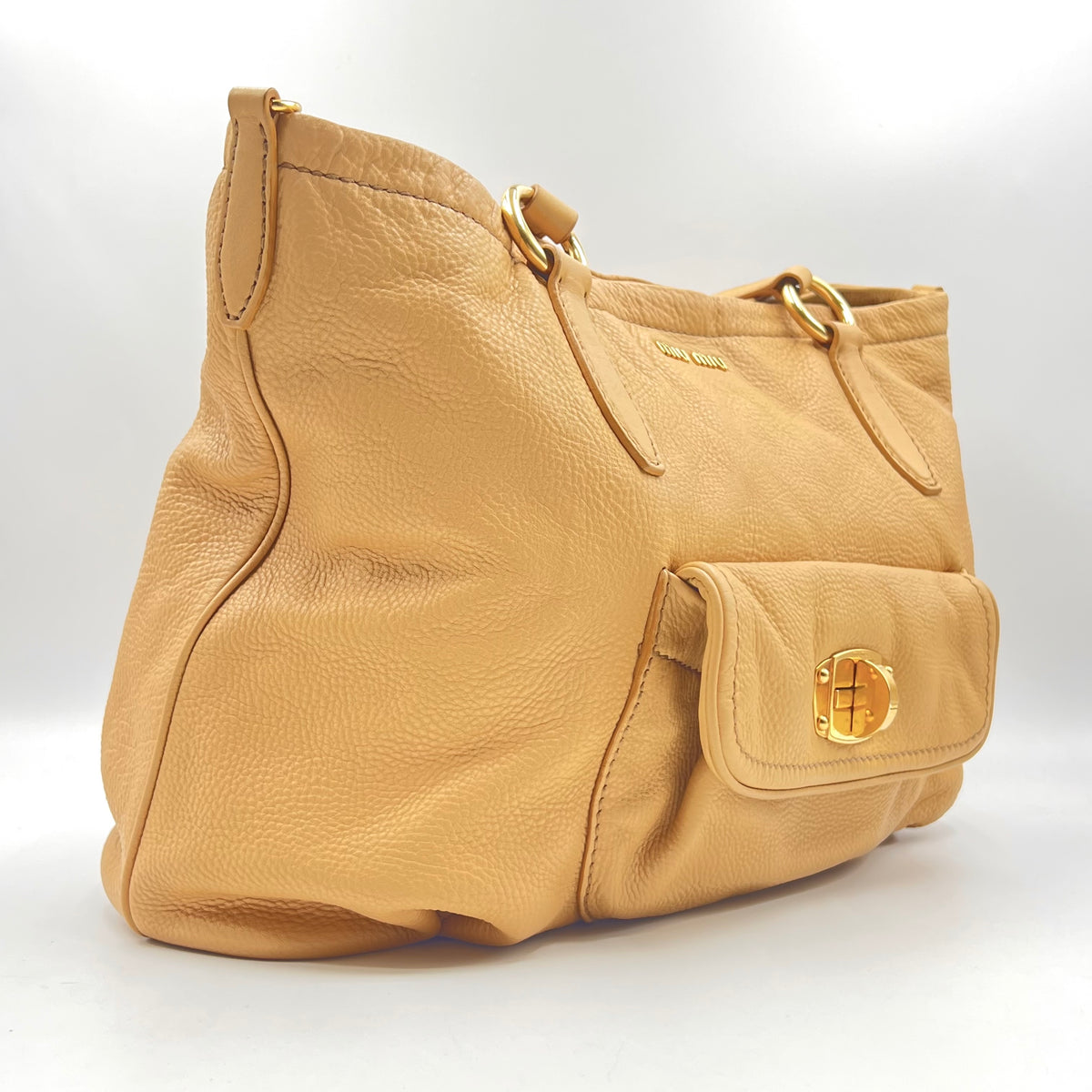 Leather Top Handle Tote Beige — view 2 of 8 Leather Top Handle Tote Beige, view 2 of 8