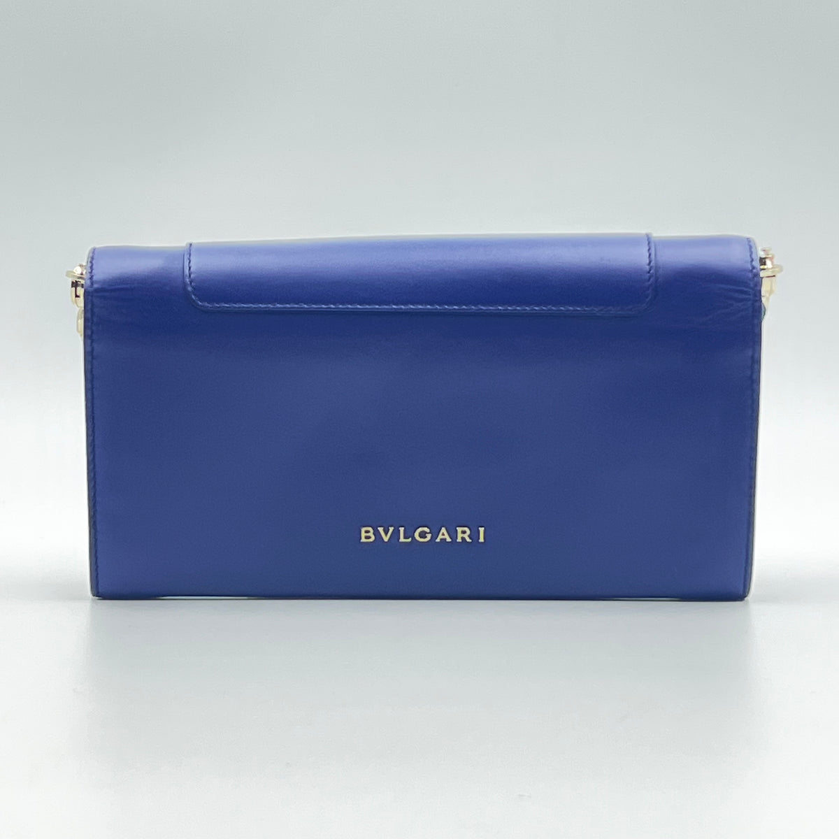 Bvlgari Blue Leather Serpenti Forever Flap Wallet on Chain — view 2 of 8 Bvlgari Blue Leather Serpenti Forever Flap Wallet on Chain, view 2 of 8