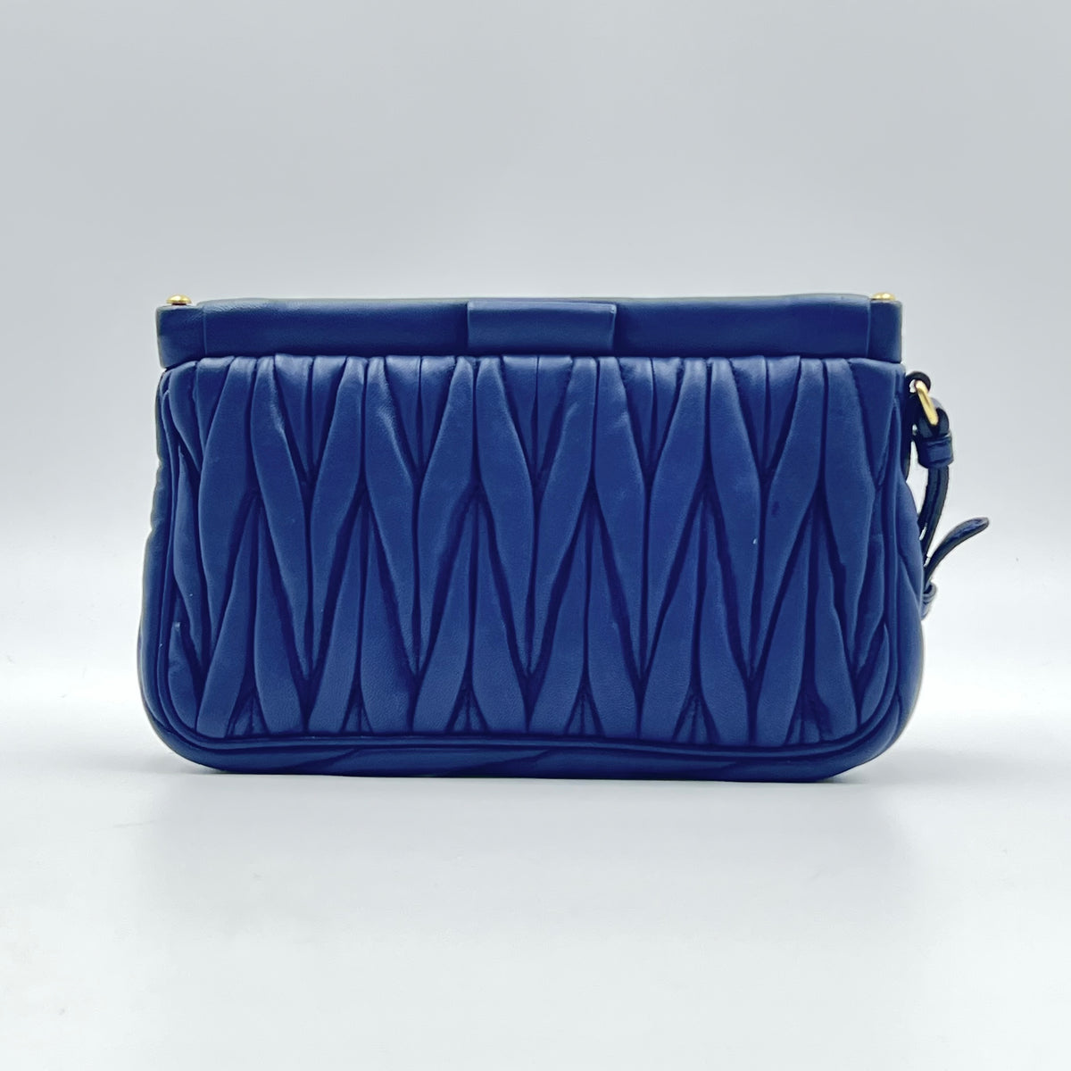 Matelasse Wrislet Clutch Bag Blue — view 2 of 9 Matelasse Wrislet Clutch Bag Blue, view 2 of 9