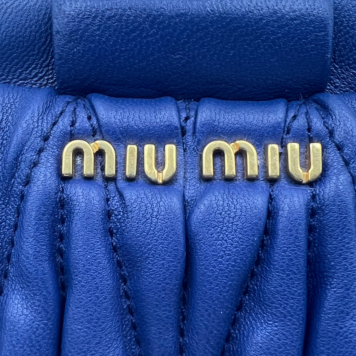 Matelasse Wrislet Clutch Bag Blue — view 4 of 9 Matelasse Wrislet Clutch Bag Blue, view 4 of 9