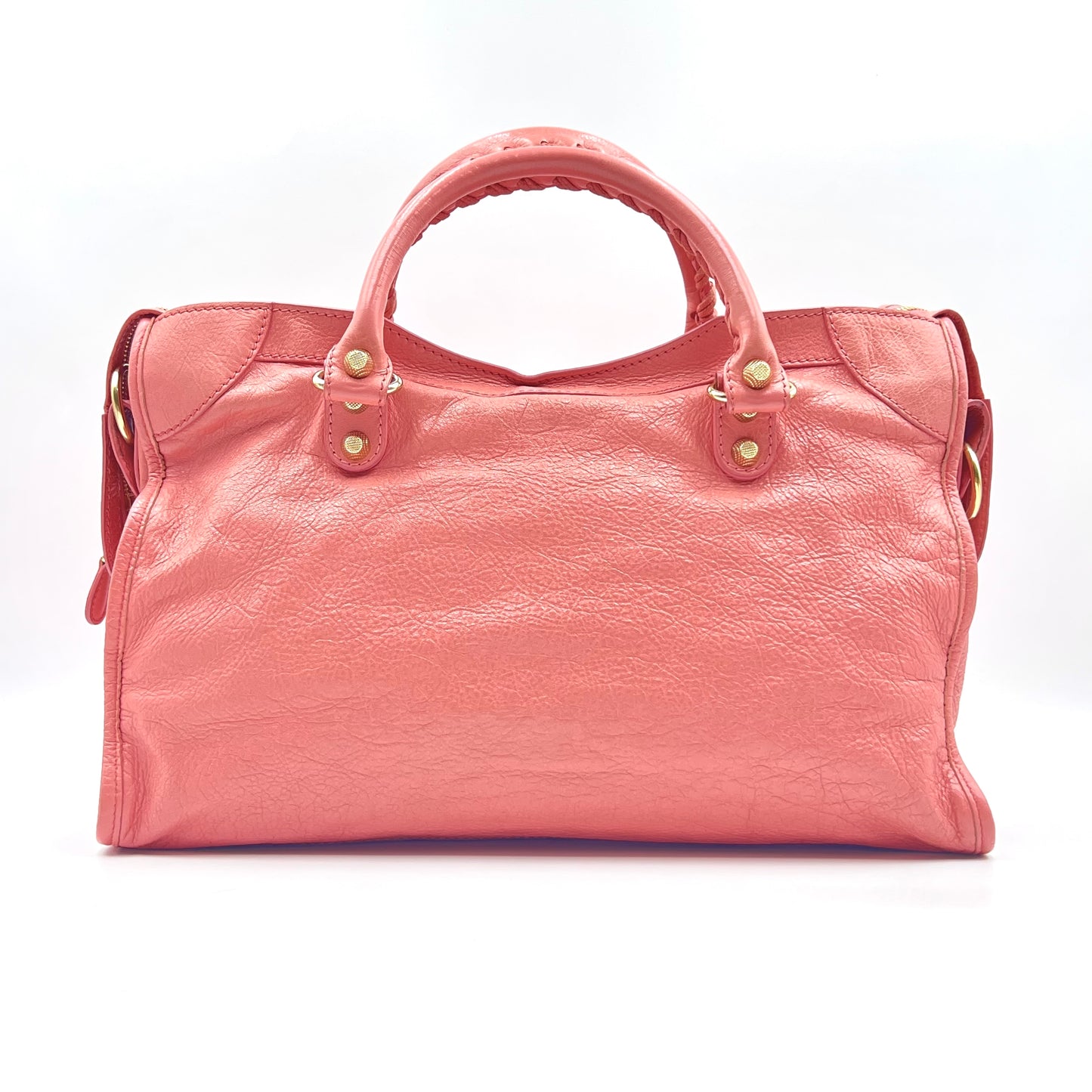 Agneau Giant 12 Gold Hardware City Peach Pink Medium