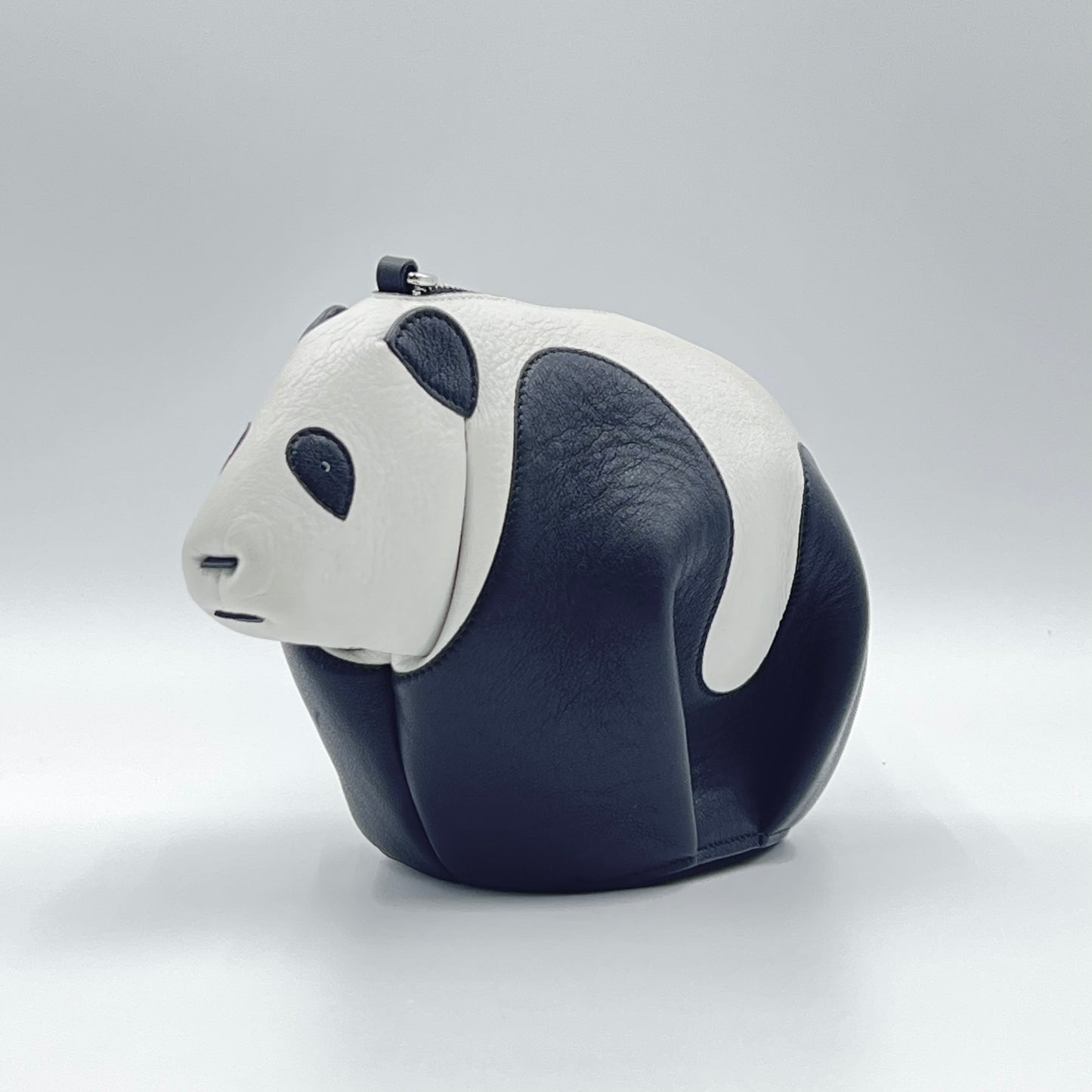 Calfskin Panda Crossbody Black White