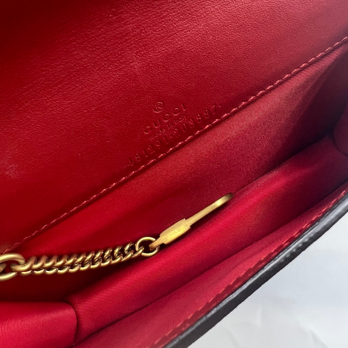 GG Supreme Monogram Mini Cherry Chain Bag