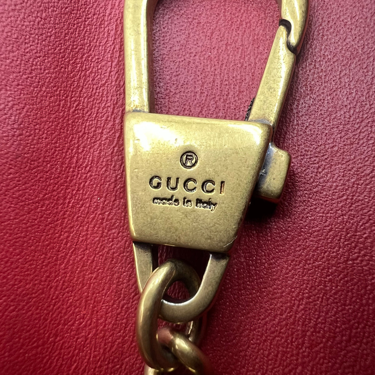 GG Supreme Monogram Mini Cherry Chain Bag