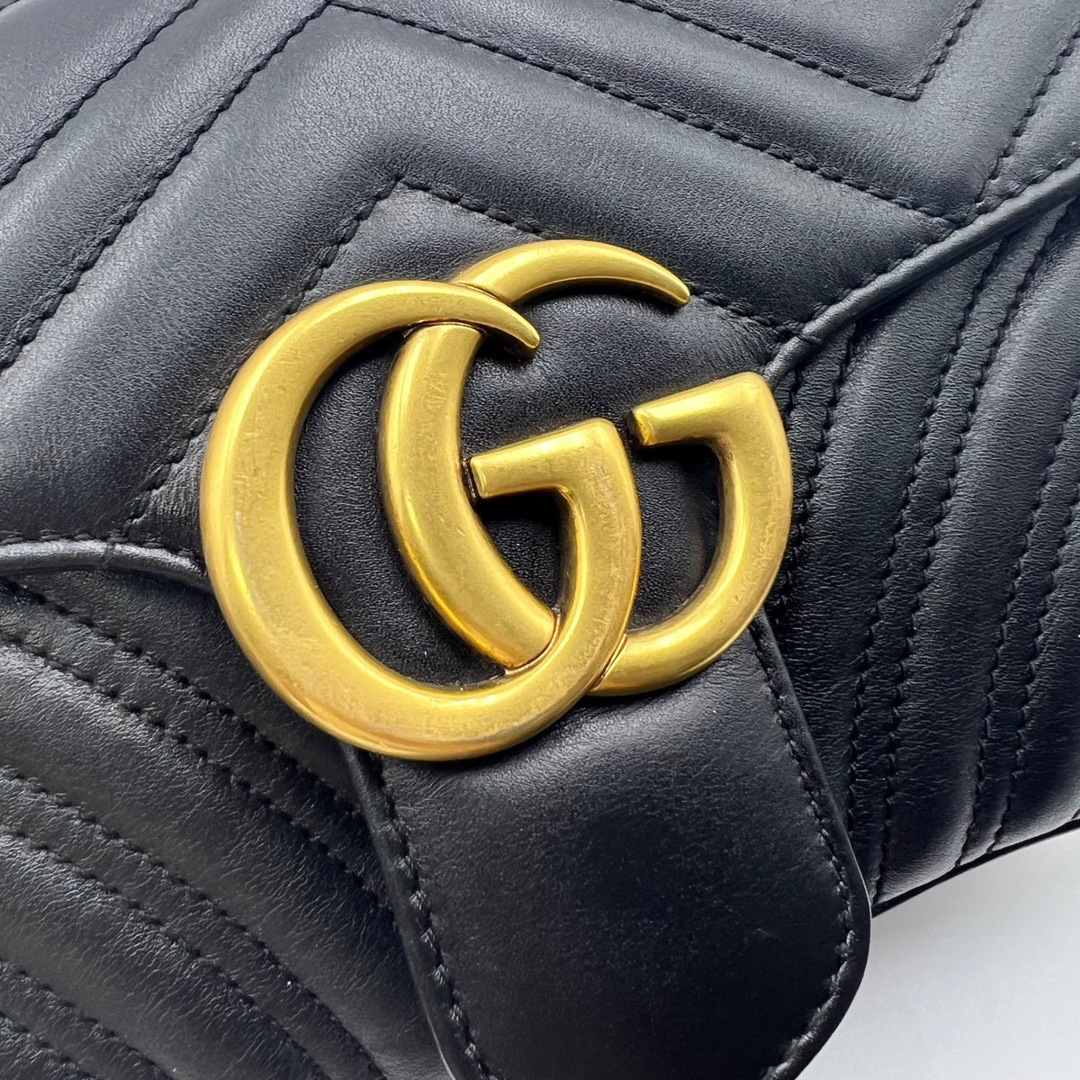 Calfskin Matelasse Small GG Marmont Shoulder Bag Black Calfskin Matelasse Small GG Marmont Shoulder Bag Black, view 7 of 8