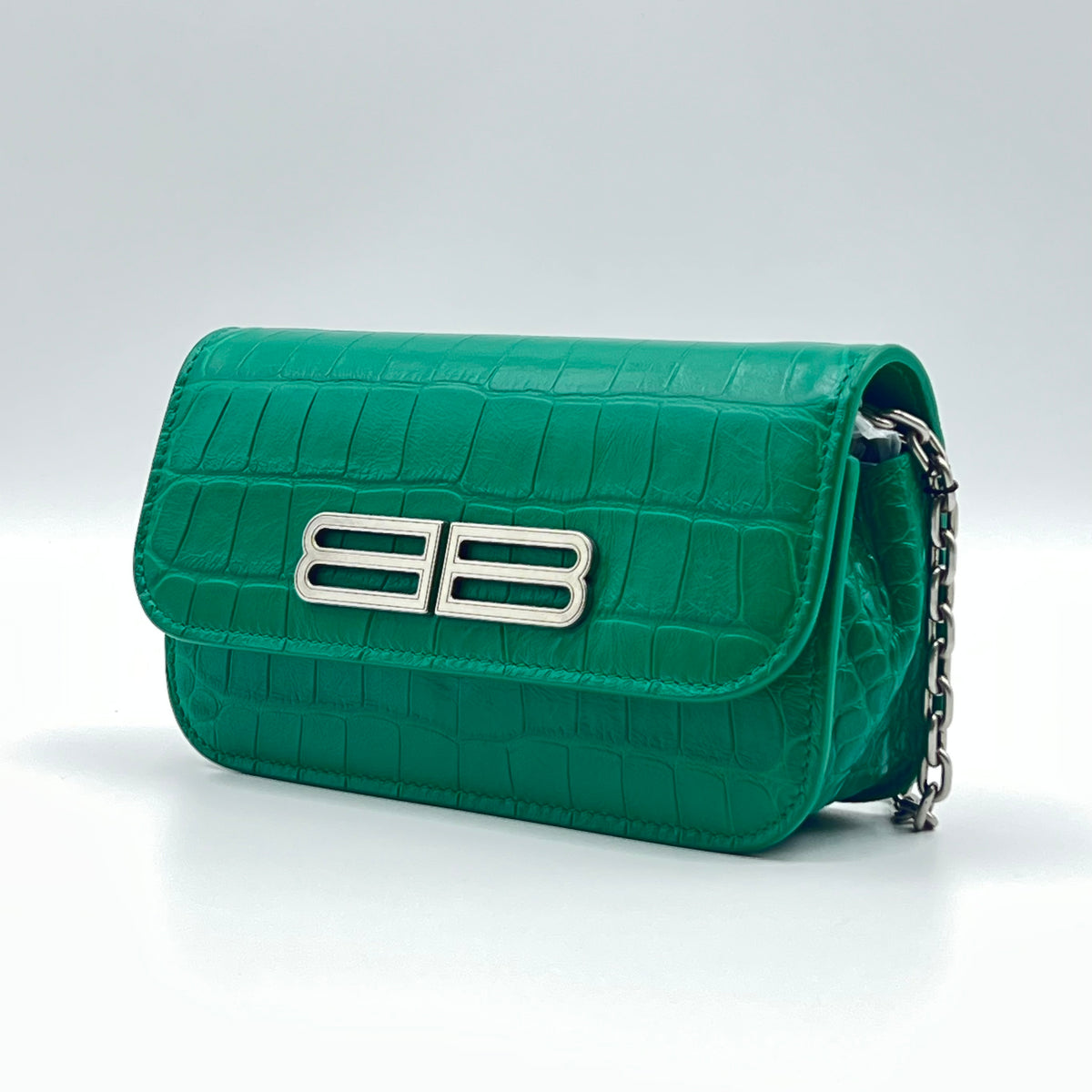Gossip croc-embossed leather shoulder bag