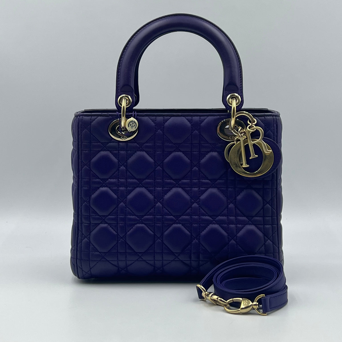 Medium Cannage Lady Dior Bag Purple