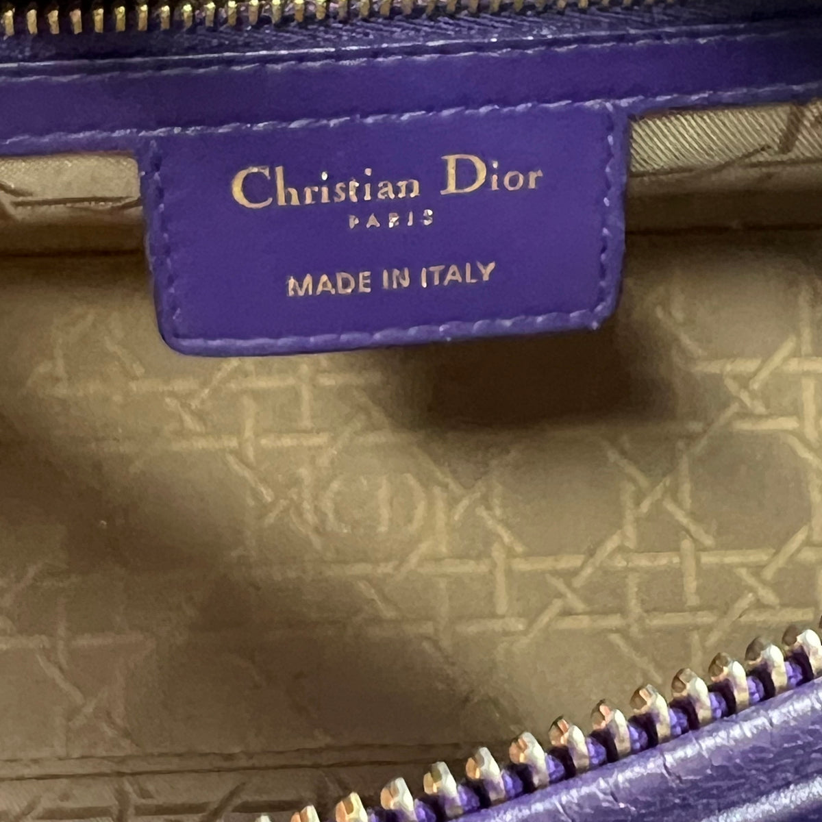 Medium Cannage Lady Dior Bag Purple