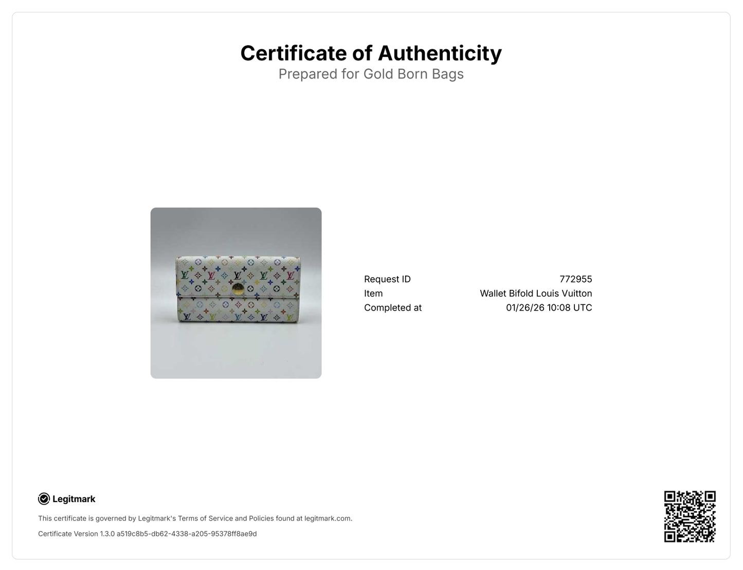 Monogram Multicolor Sarah Wallet White