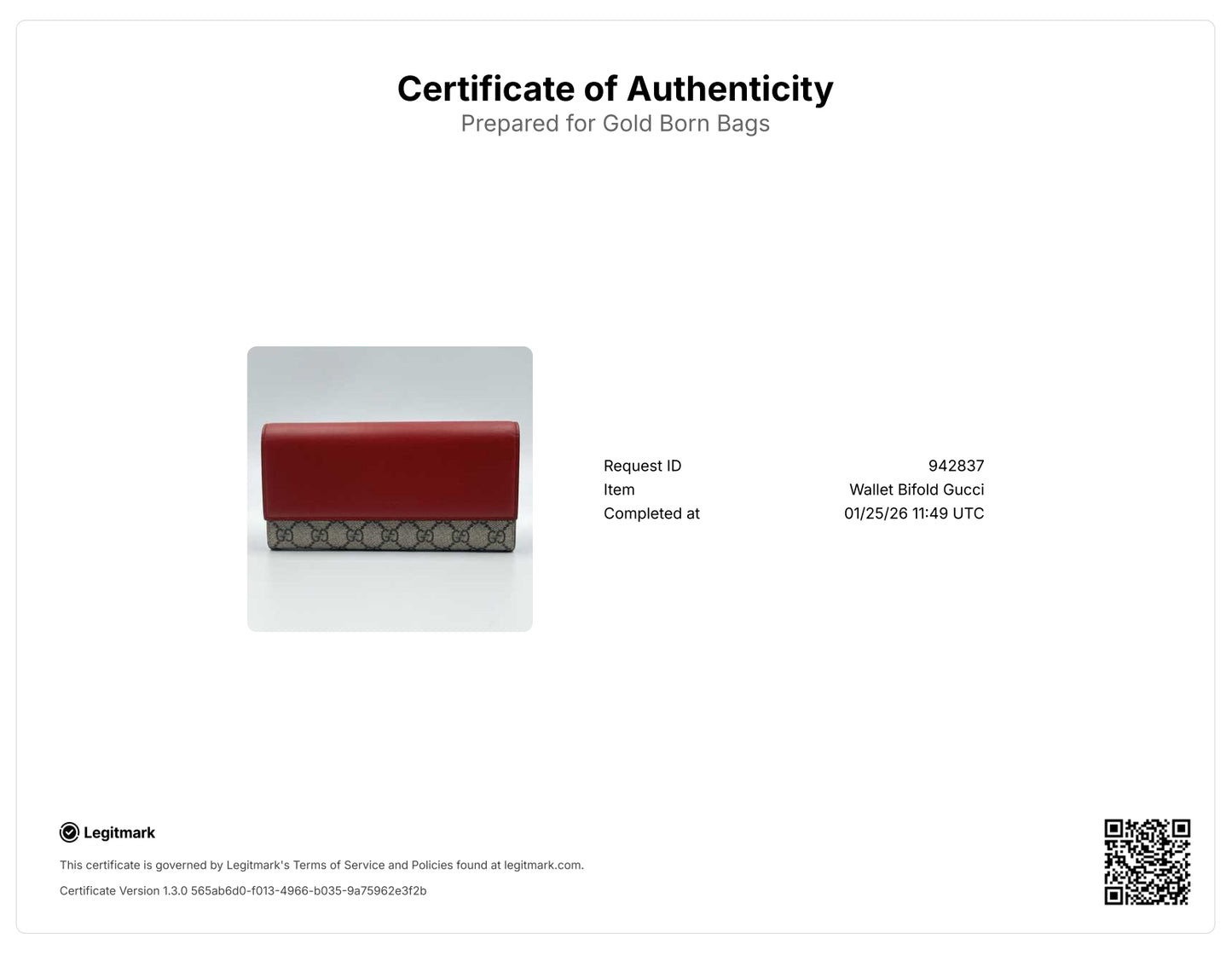 GG Supreme Continental Wallet