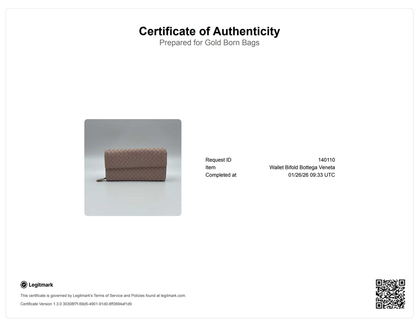INTRECCIATO LEATHER WALLET BABY PINK