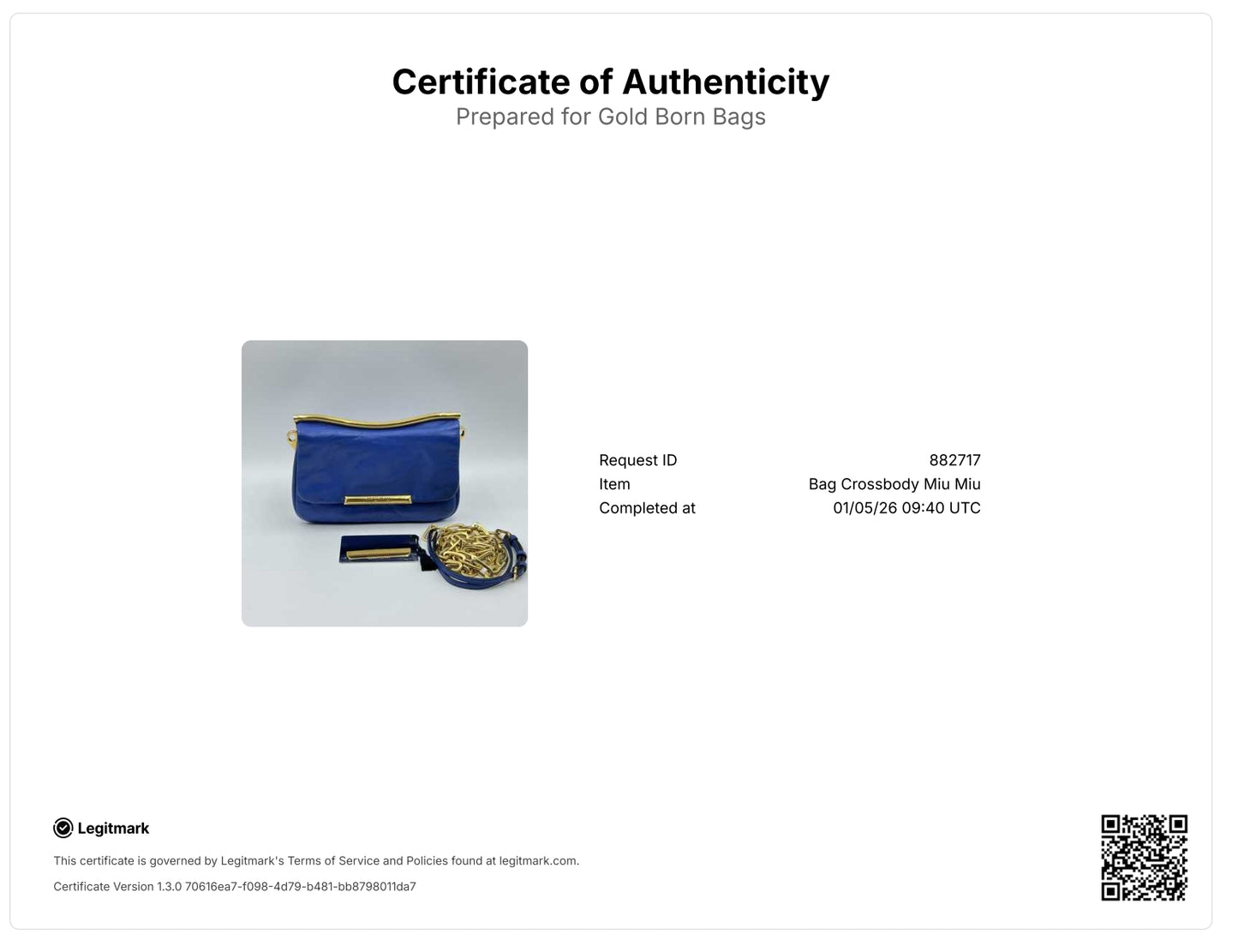 Blue Leather Frame Chin Crossbody Bag