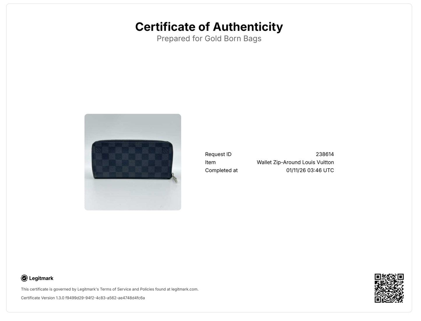 Round Zipper Long Wallet Damier Graphite Cobalt Zippy Wallet