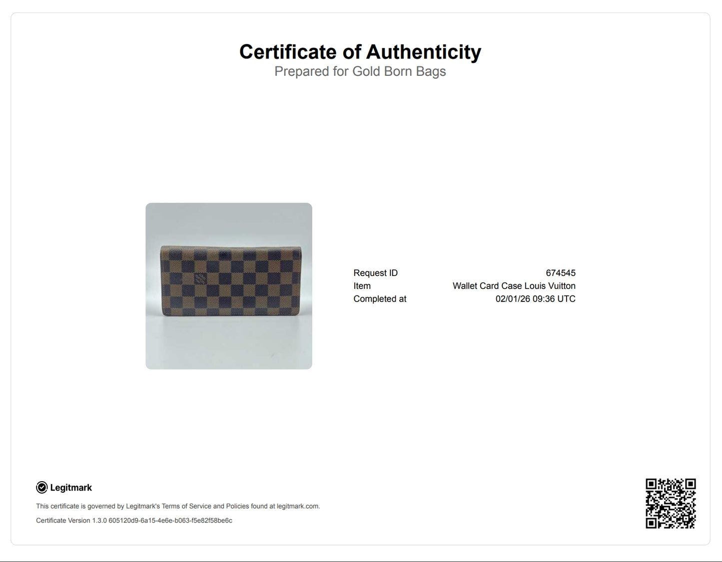 Porte Carte Credit Wallet Damier Ebene