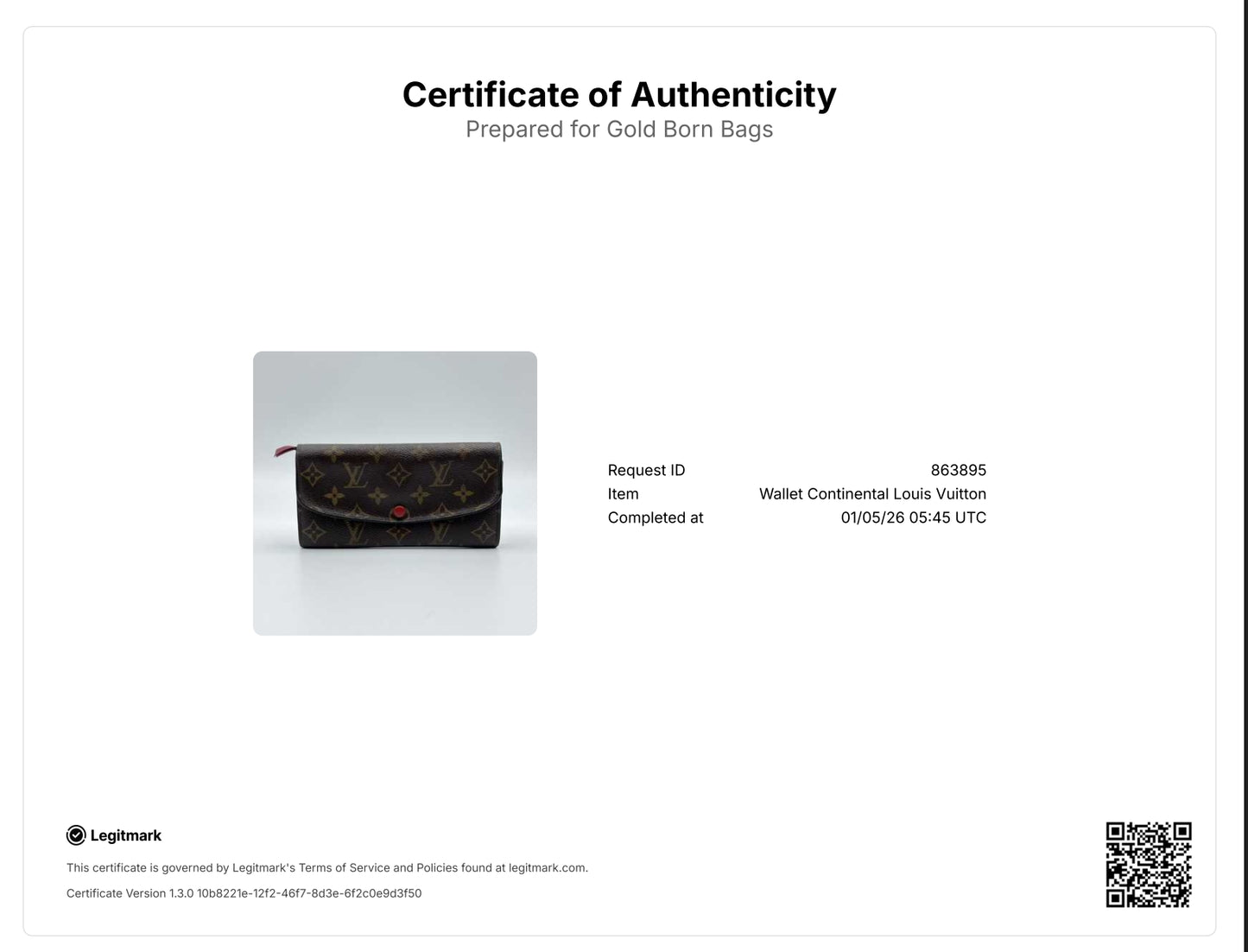 Monogram Emilie Wallet Fuchsia