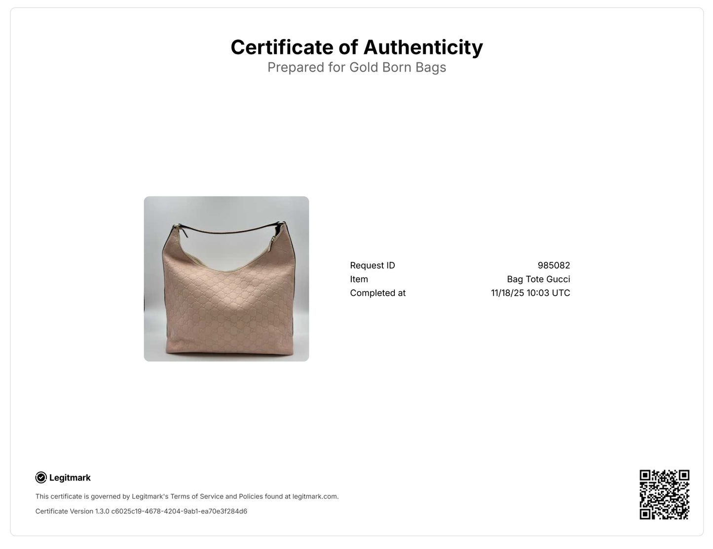  Guccissima GG Canvas Shoulder Bag Pink Gold