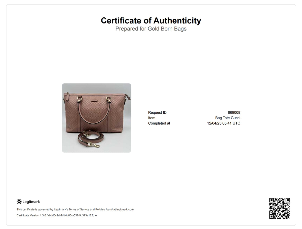 Gucci Guccissima Pink Leather Tote Bag With Strap — view 9 of 9 Guccissima Pink Leather Tote Bag With Strap , view 9 of 9