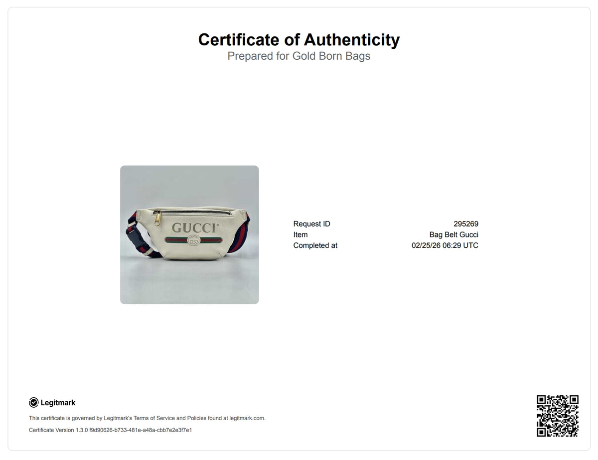 GUCCI Logo Grained Calfskin Fanny Pack Belt Bag — view 9 of 9 GUCCI Logo Grained Calfskin Fanny Pack Belt Bag, view 9 of 9