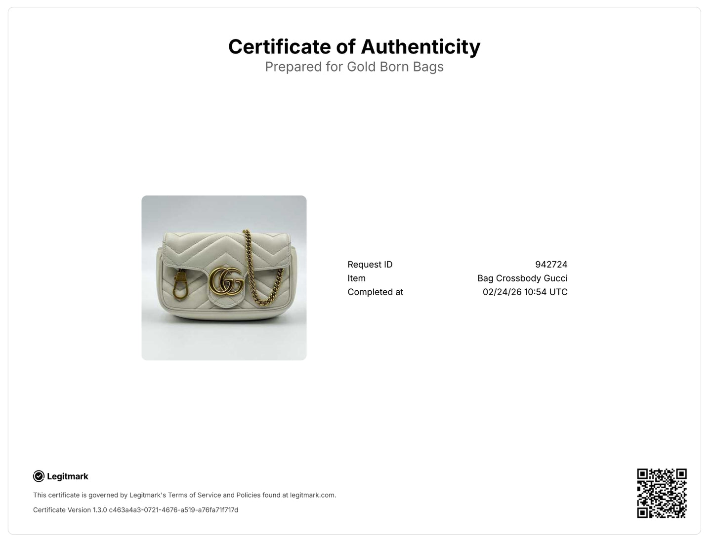 GG Marmont Super Mini Cream White