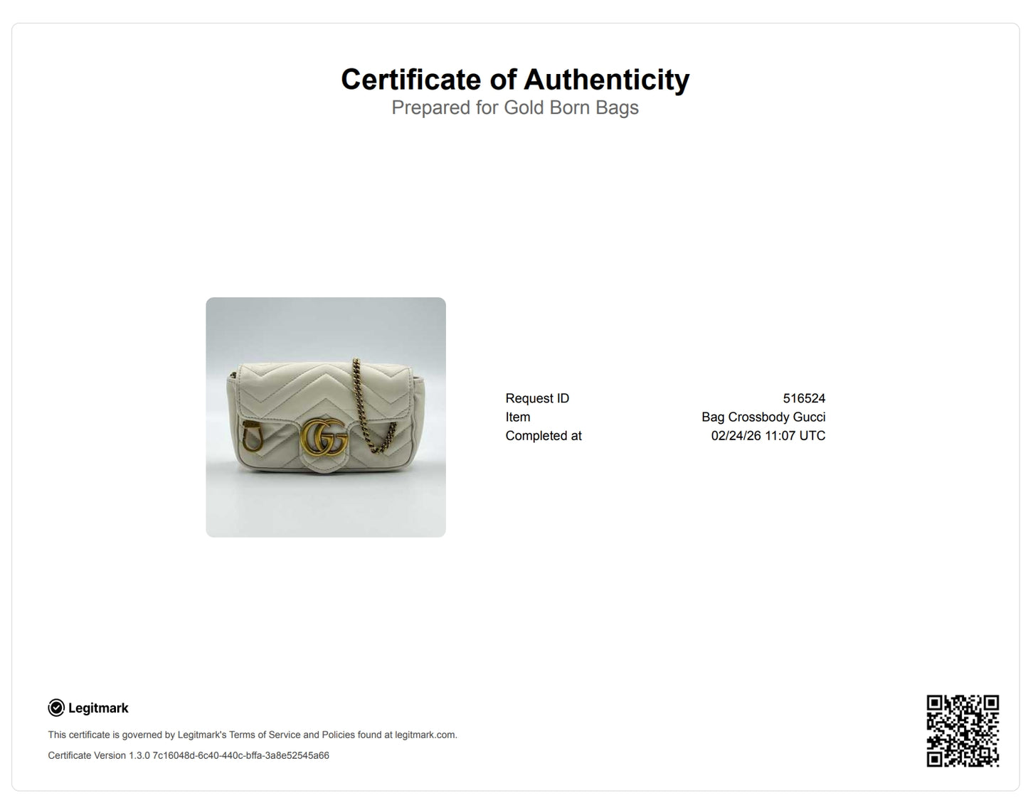 GG Marmont Super Mini Cream White