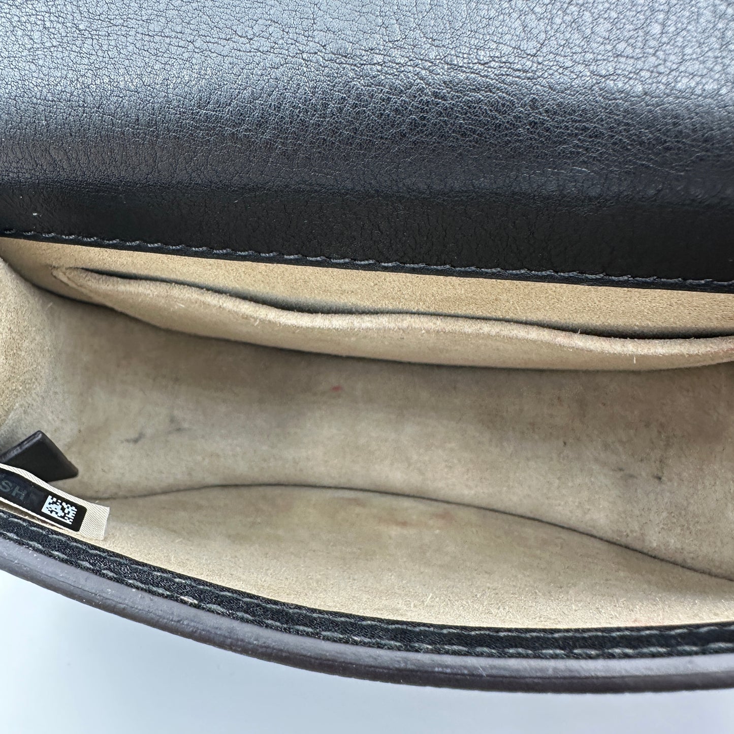 Calfskin Suede Small Nile Bracelet Bag Black
