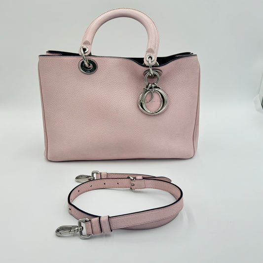 Diorissimo Leather Handbag (purple interior)