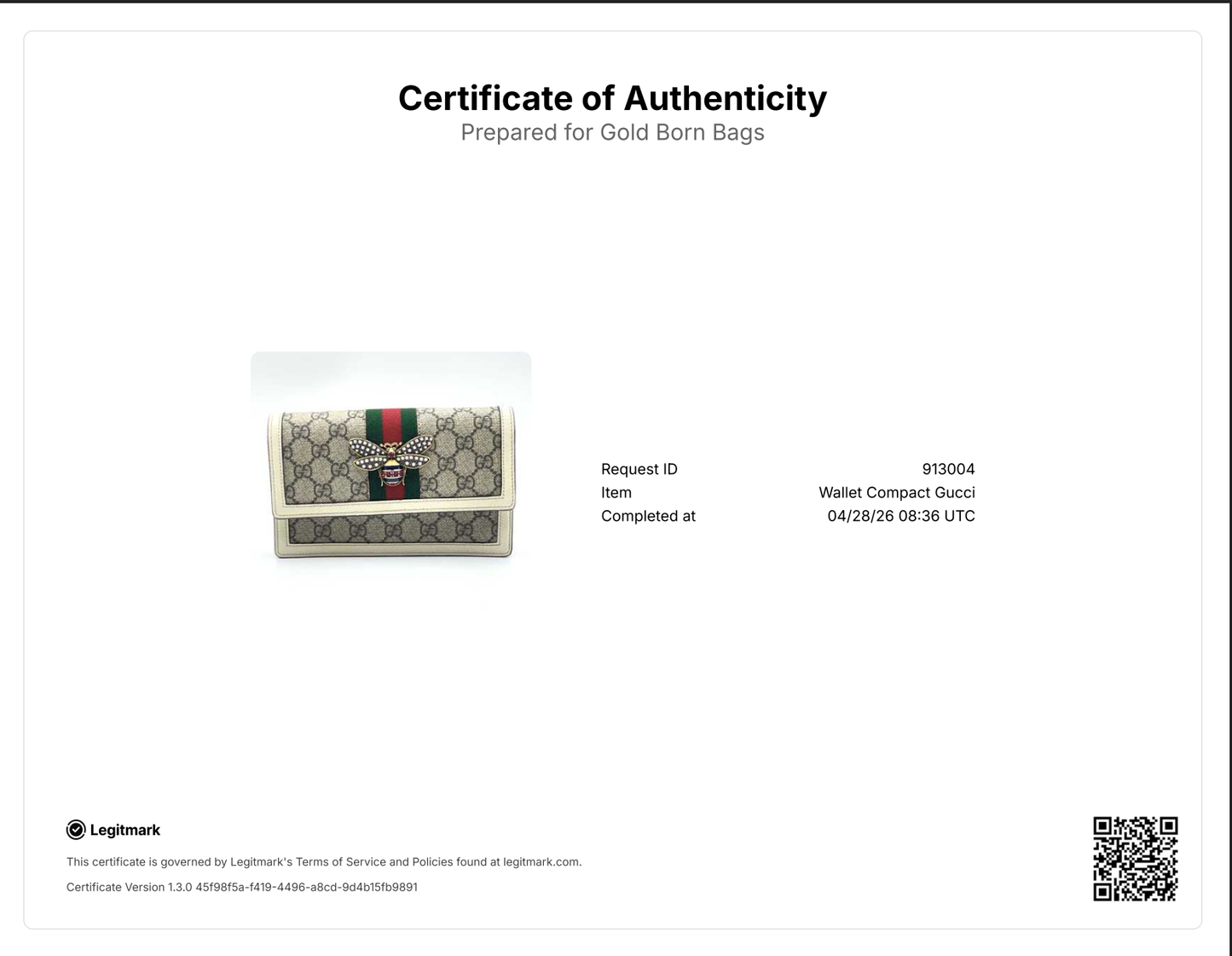 Queen Margaret Chain Wallet GG Coated Canvas Mini
