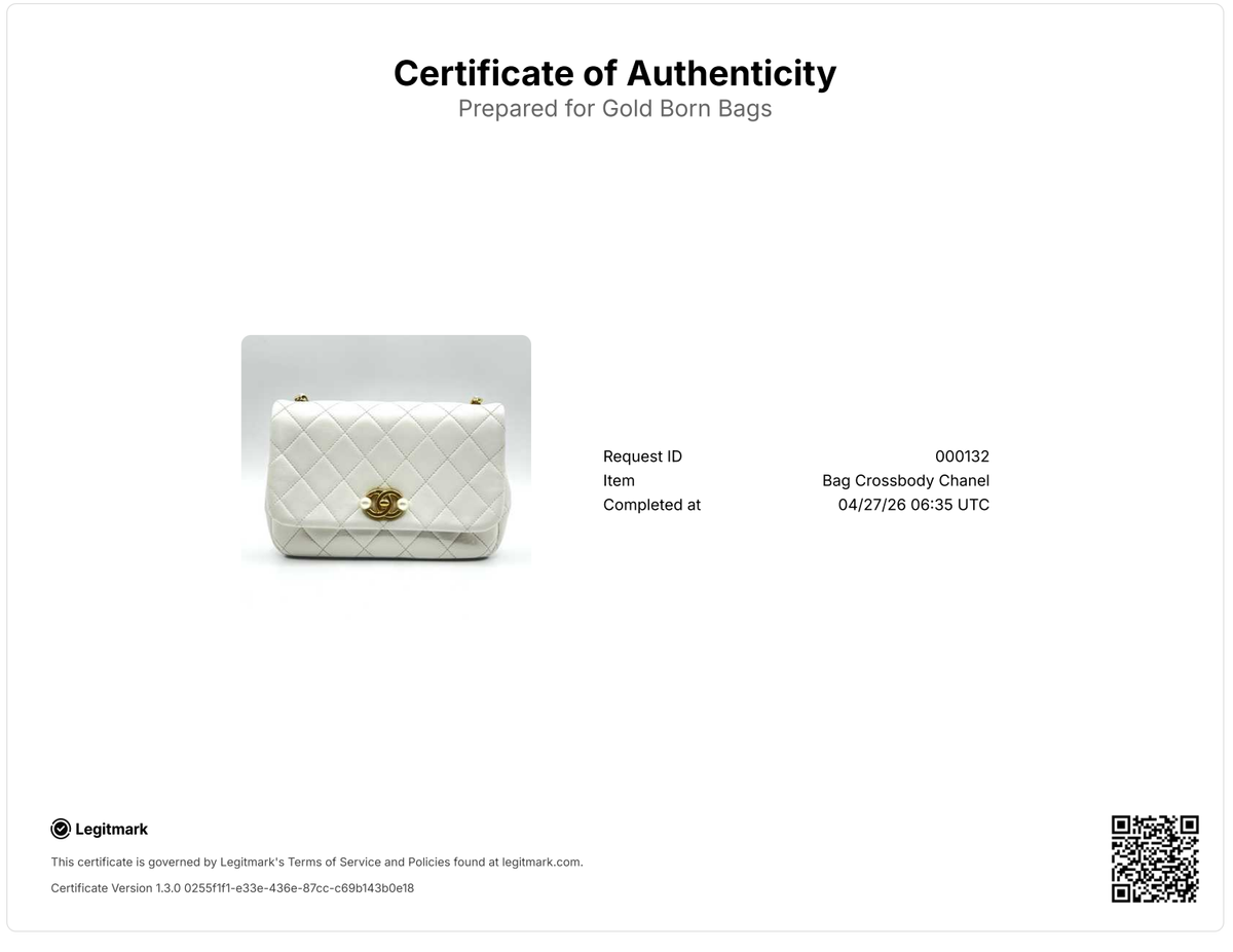 Mini Pearl Chain White Calfskin Leather Shoulder Bag Year 2022 Mini Pearl Chain White Calfskin Leather Shoulder Bag Year 2022, view 8 of 8