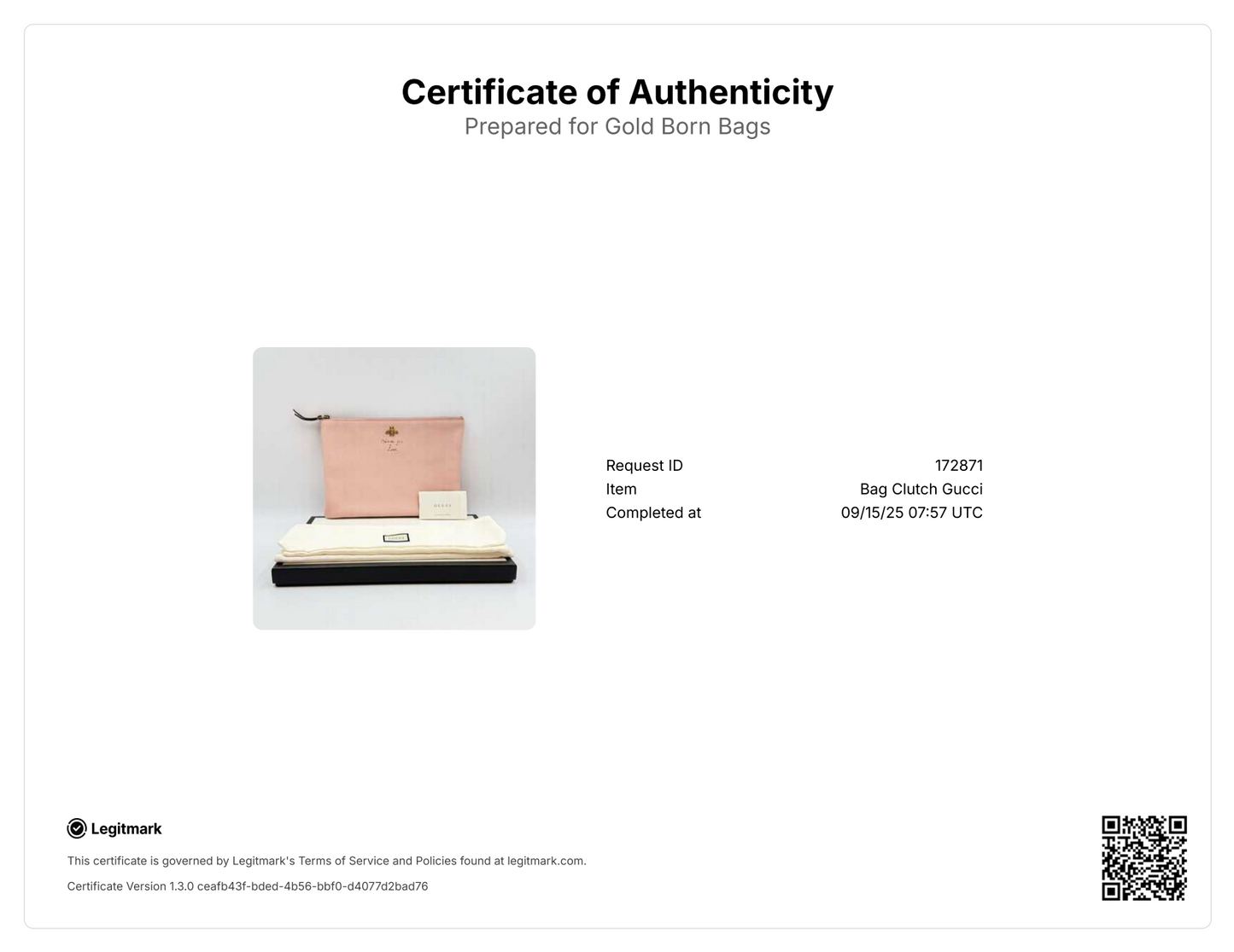 Gucci Blind For Love Zipped Pouch Bag in Pink Leather