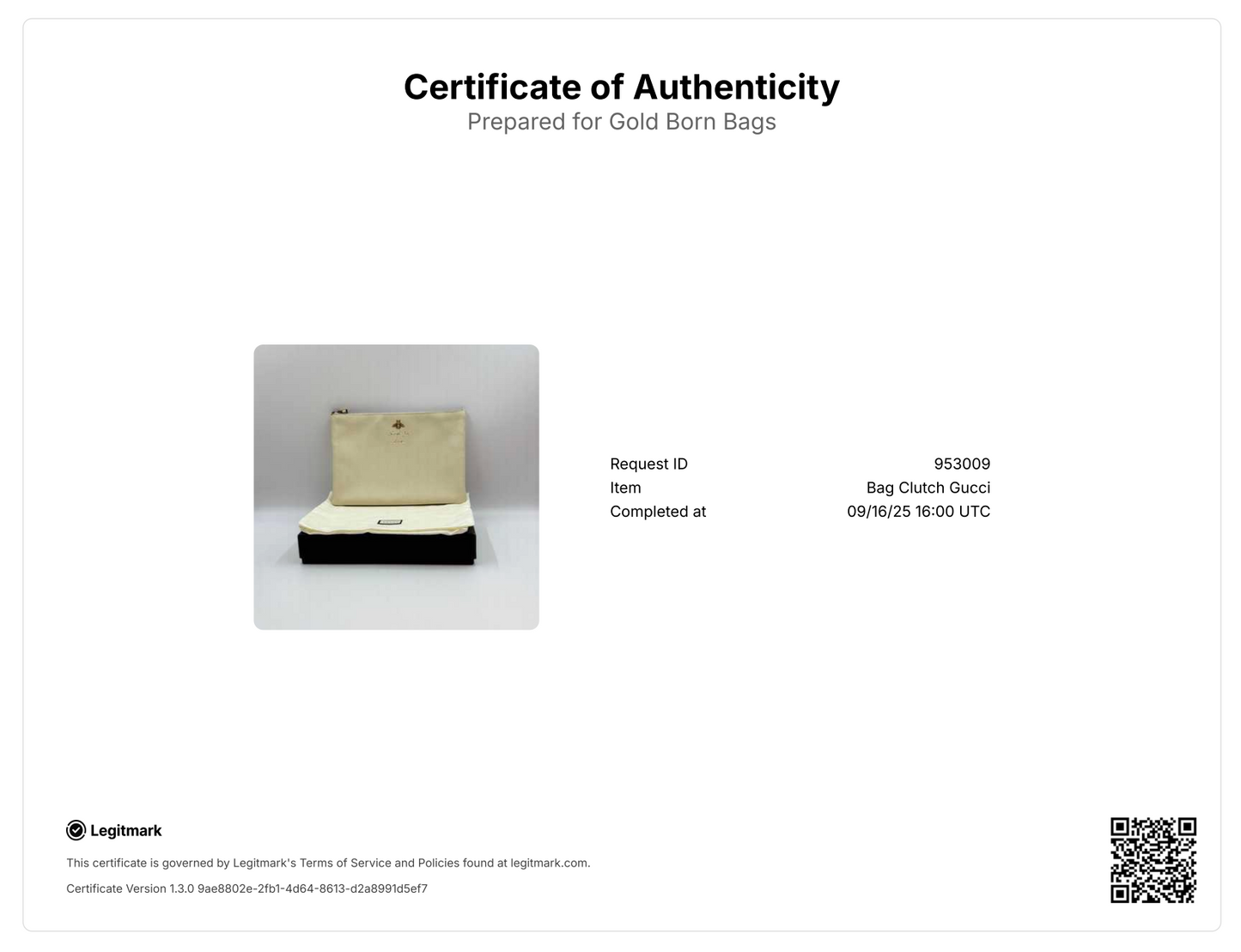 Gucci Blind For Love Zipped Pouch Bag White