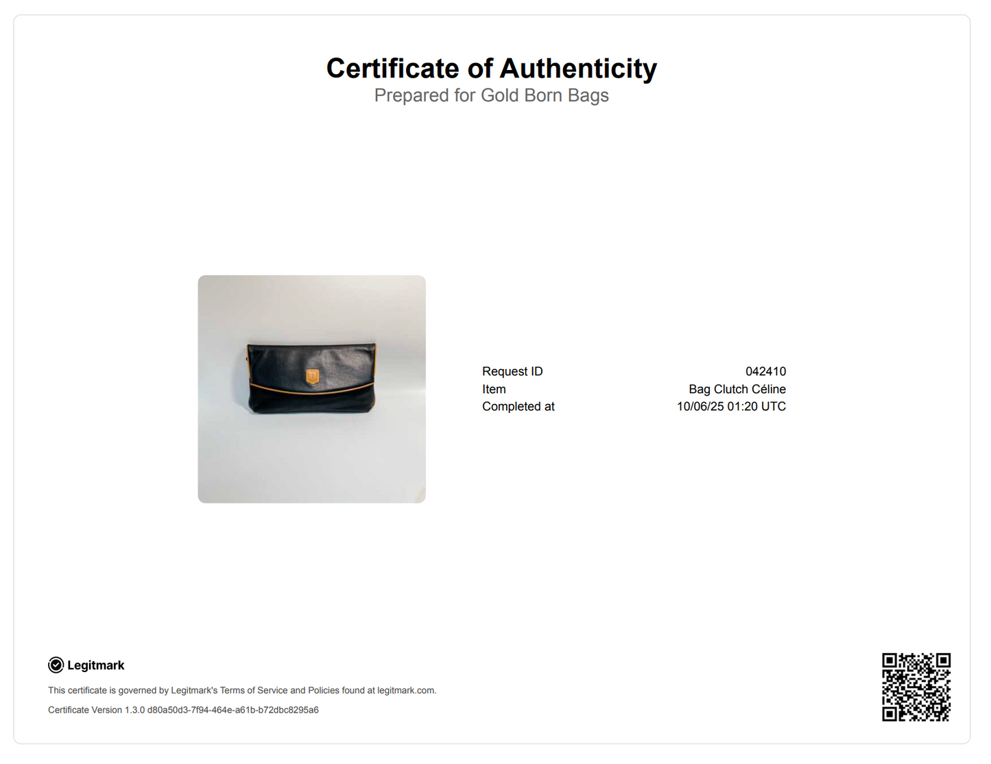 Triomphe Leather Clutch Handbag