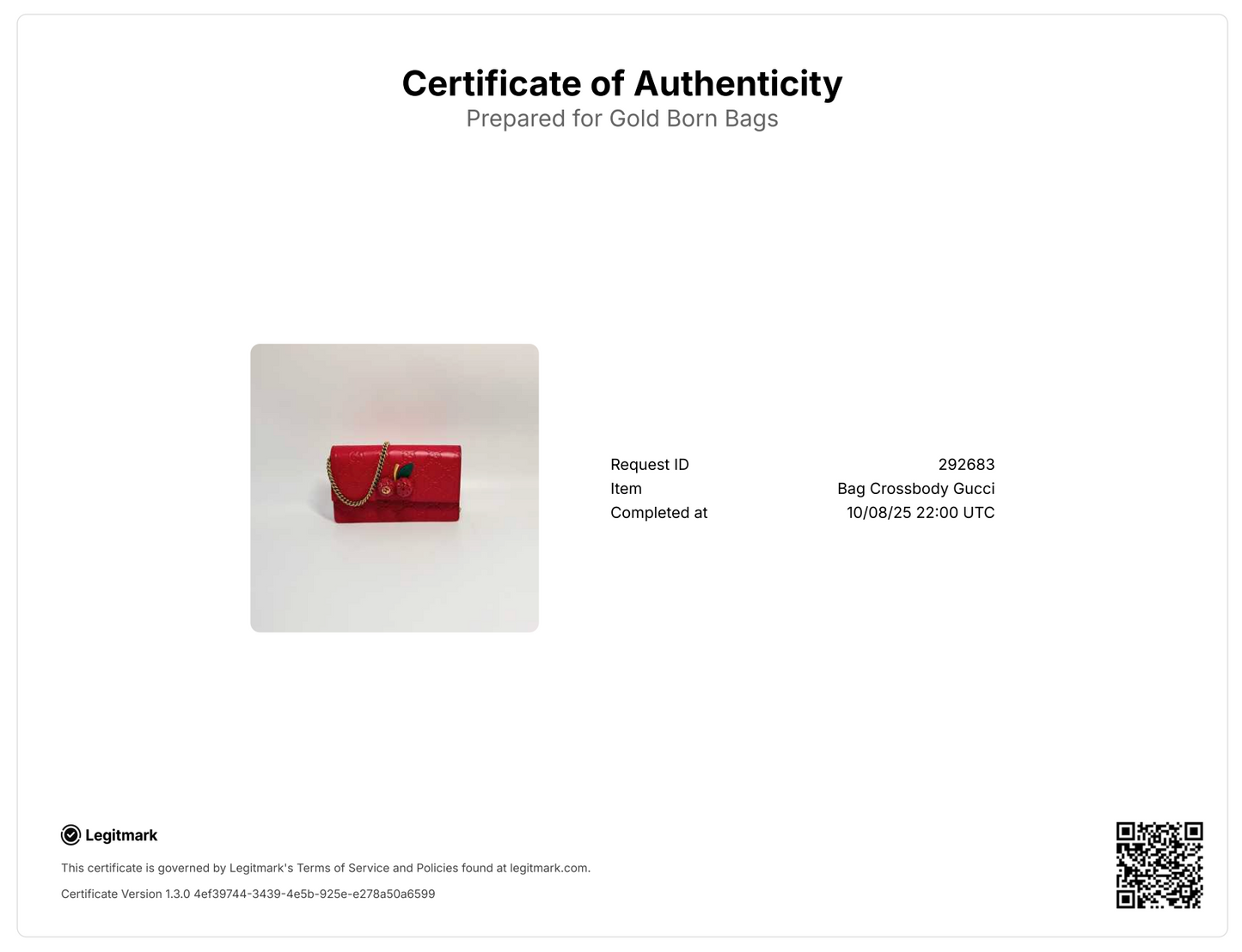 Guccissima Mini Cherry Chain Bag Hibiscus Red