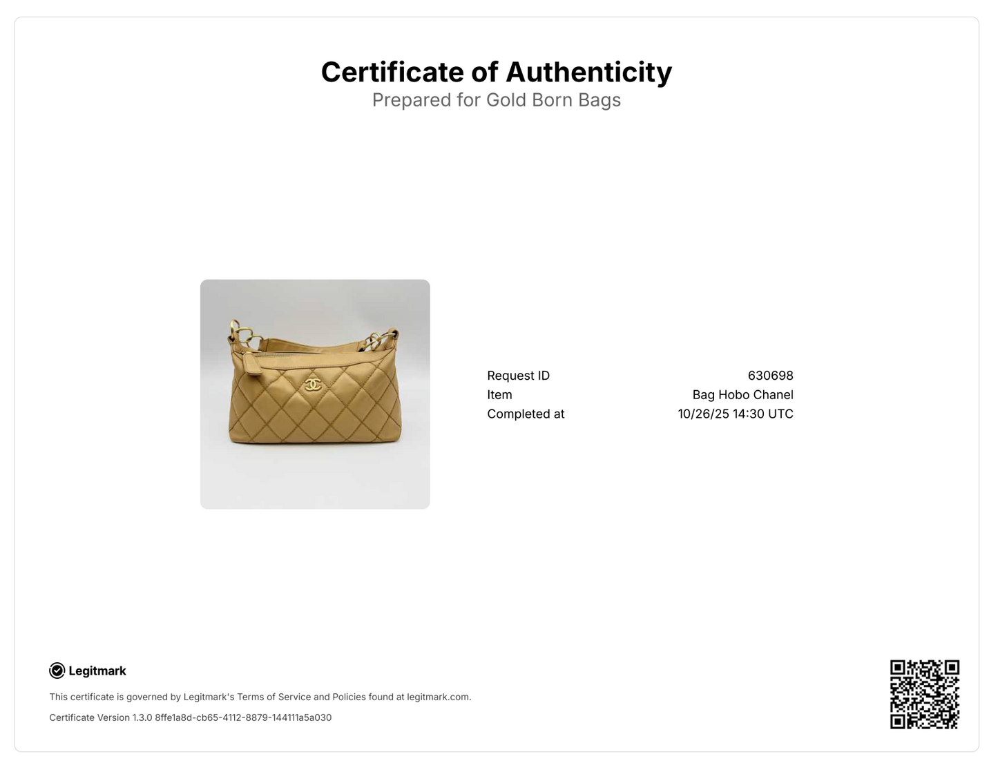 Quilted CC Shoulder Bag Beige