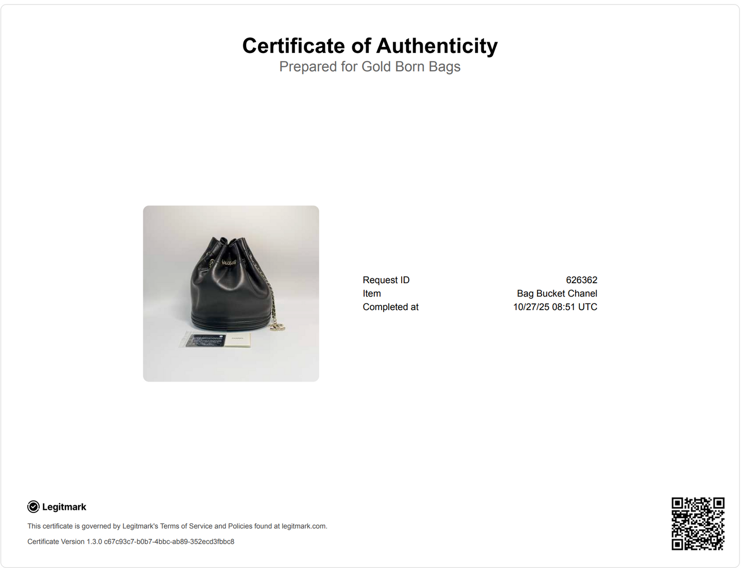 Drawstring Bucket Lamb Black