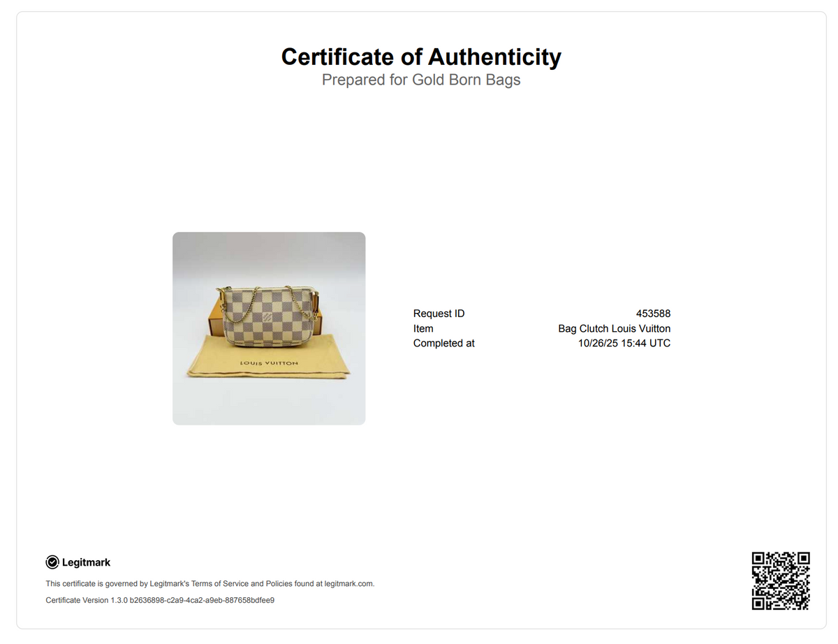 Louis Vuitton Damier Azur Mini Pochette Accessories — view 9 of 9 Damier Azur Mini Pochette Accessories, view 9 of 9
