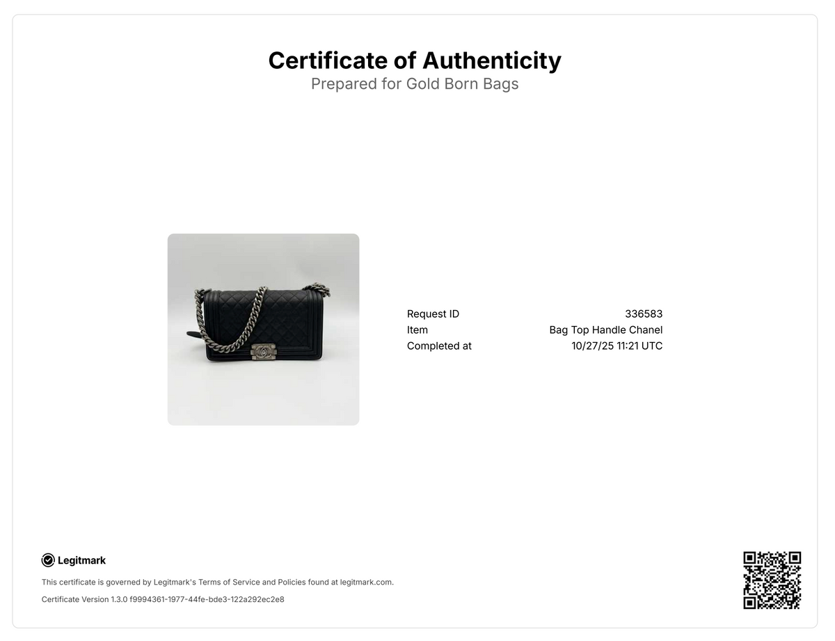 Chanel Caviar Quilted Old Medium Boy Flap Black — view 9 of 9 Caviar Quilted Old Medium Boy Flap Black, view 9 of 9