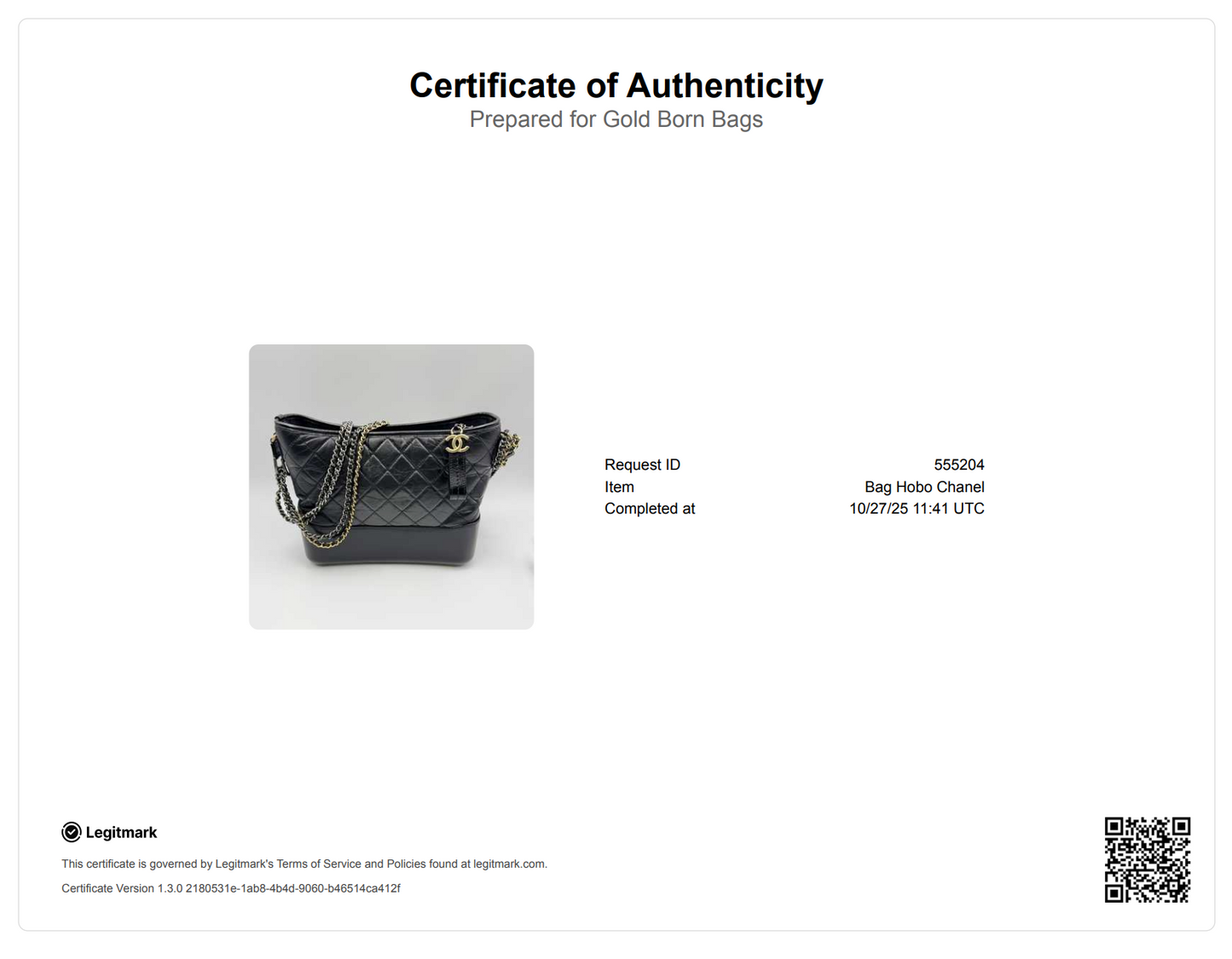 Gabrielle Hobo Quilted Aged Calfskin Medium Black
