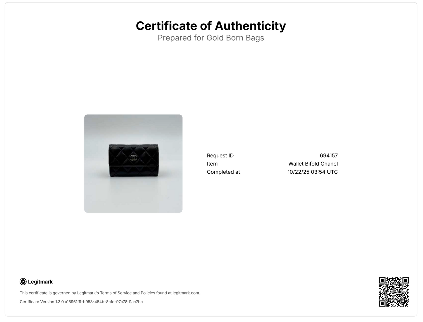 Chanel Black Quilted Classic Lambskin Card Holder