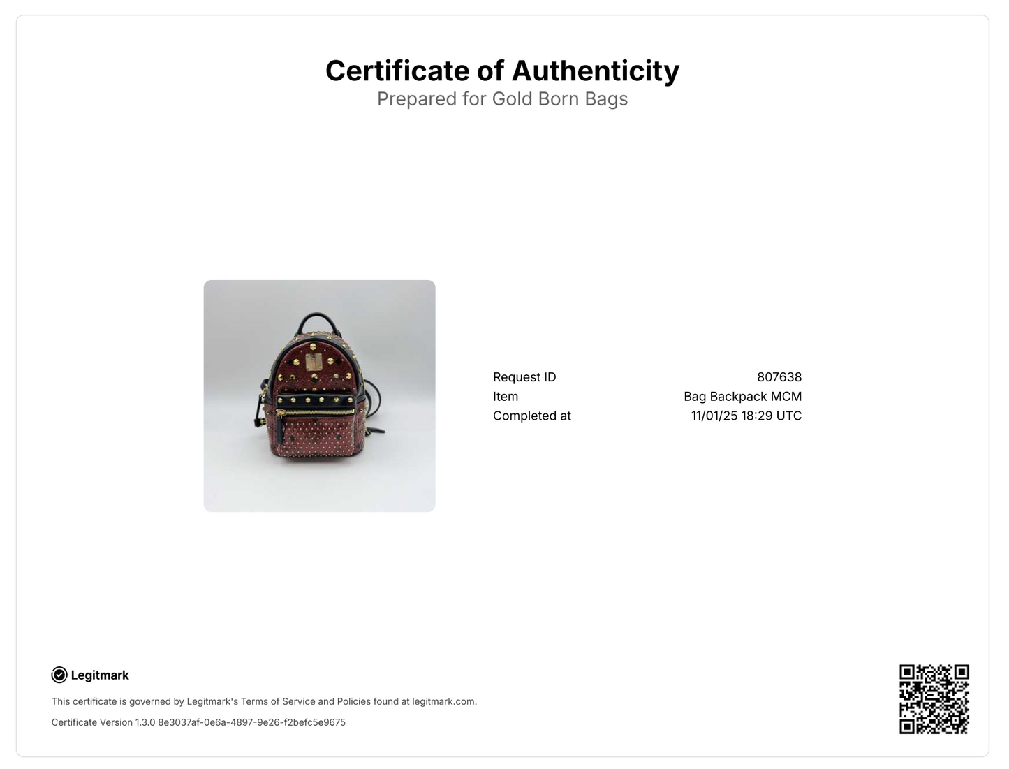 Burgundy/Black Leather X Mini Studded Strak-Bebe Boo Backpack