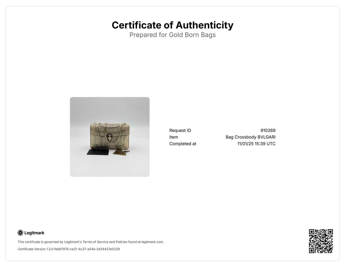 Metallic Karung Serpenti Forever Crossbody Gold