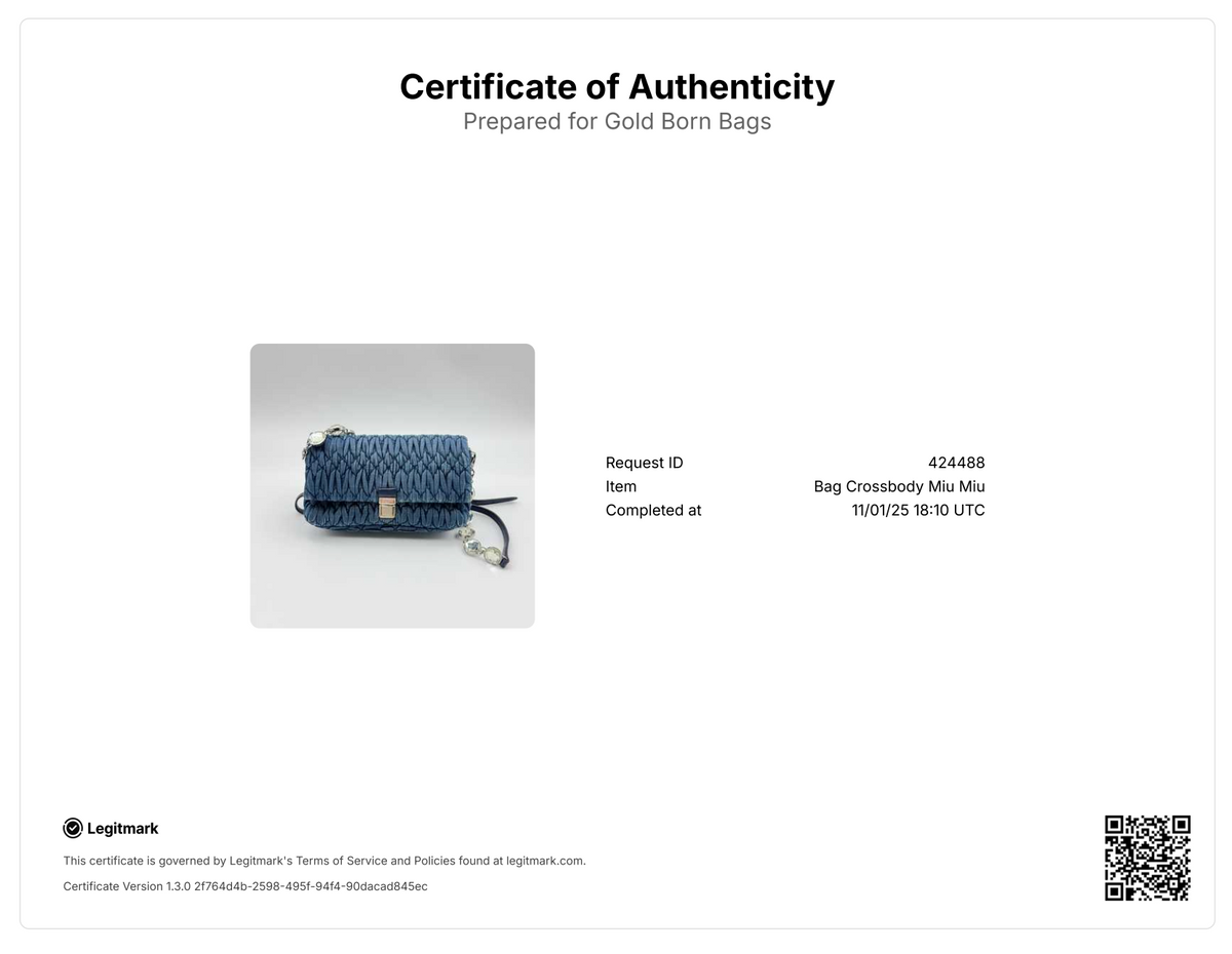 Miu Miu Denim Crystal Embellished Shoulder Bag — view 9 of 9 Denim Crystal Embellished Shoulder Bag, view 9 of 9