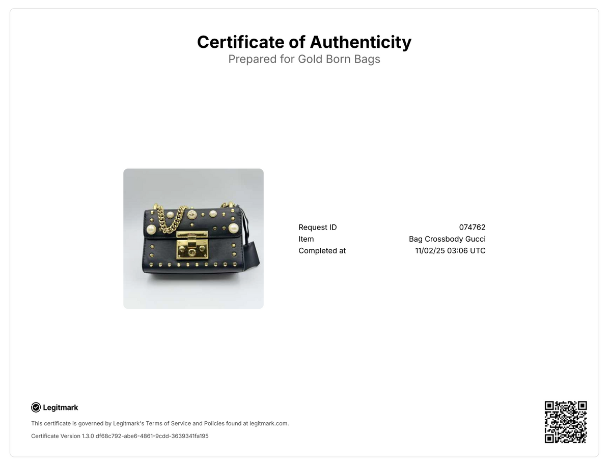 Gucci Pearly Padlock Shoulder Bag Studded Leather Small — view 9 of 9 Pearly Padlock Shoulder Bag Studded Leather Small, view 9 of 9