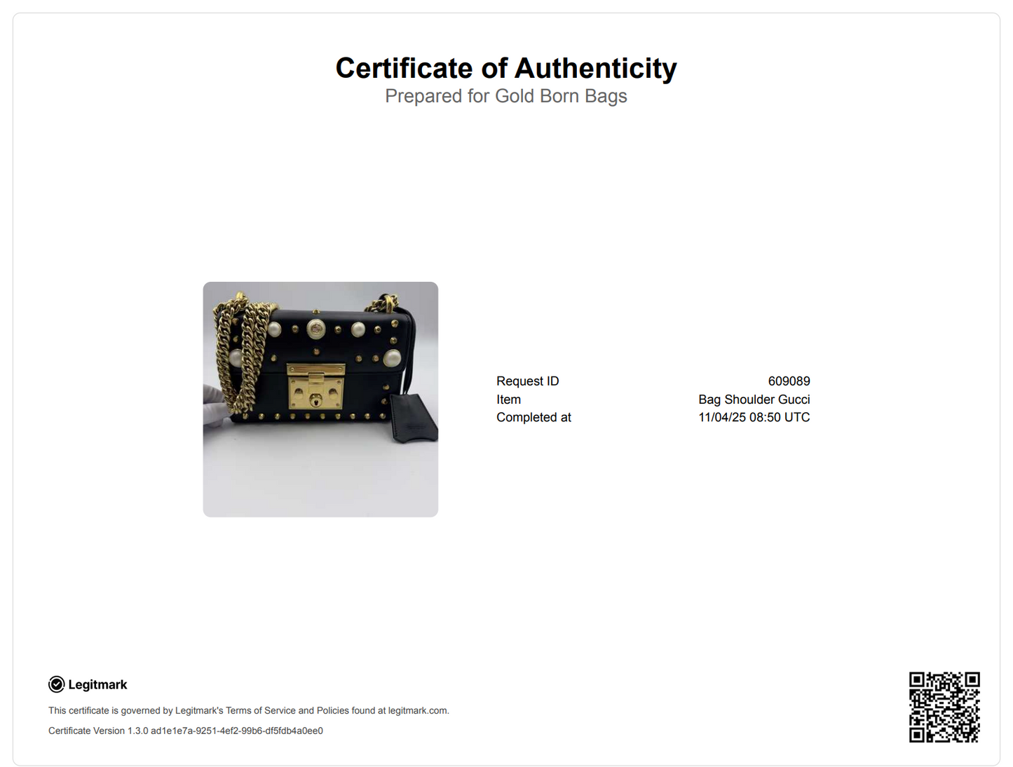 Pearly Padlock Shoulder Bag Studded Leather Small