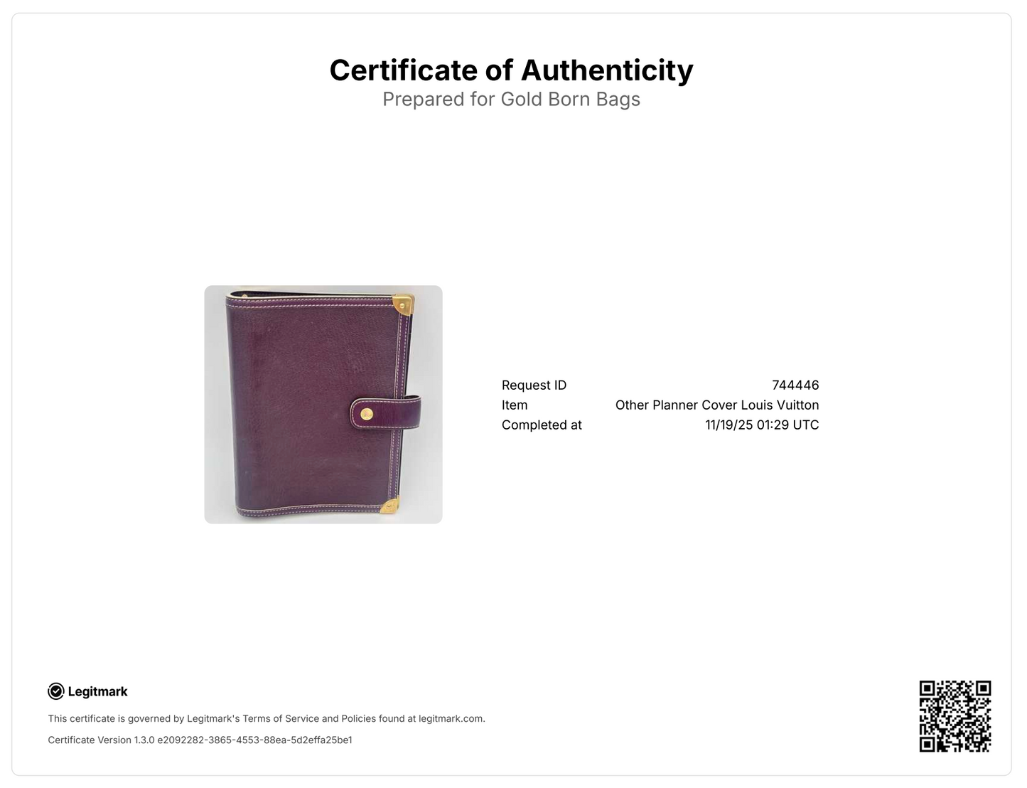 Plum Suhali Leather Small Agenda/Notebook Cover