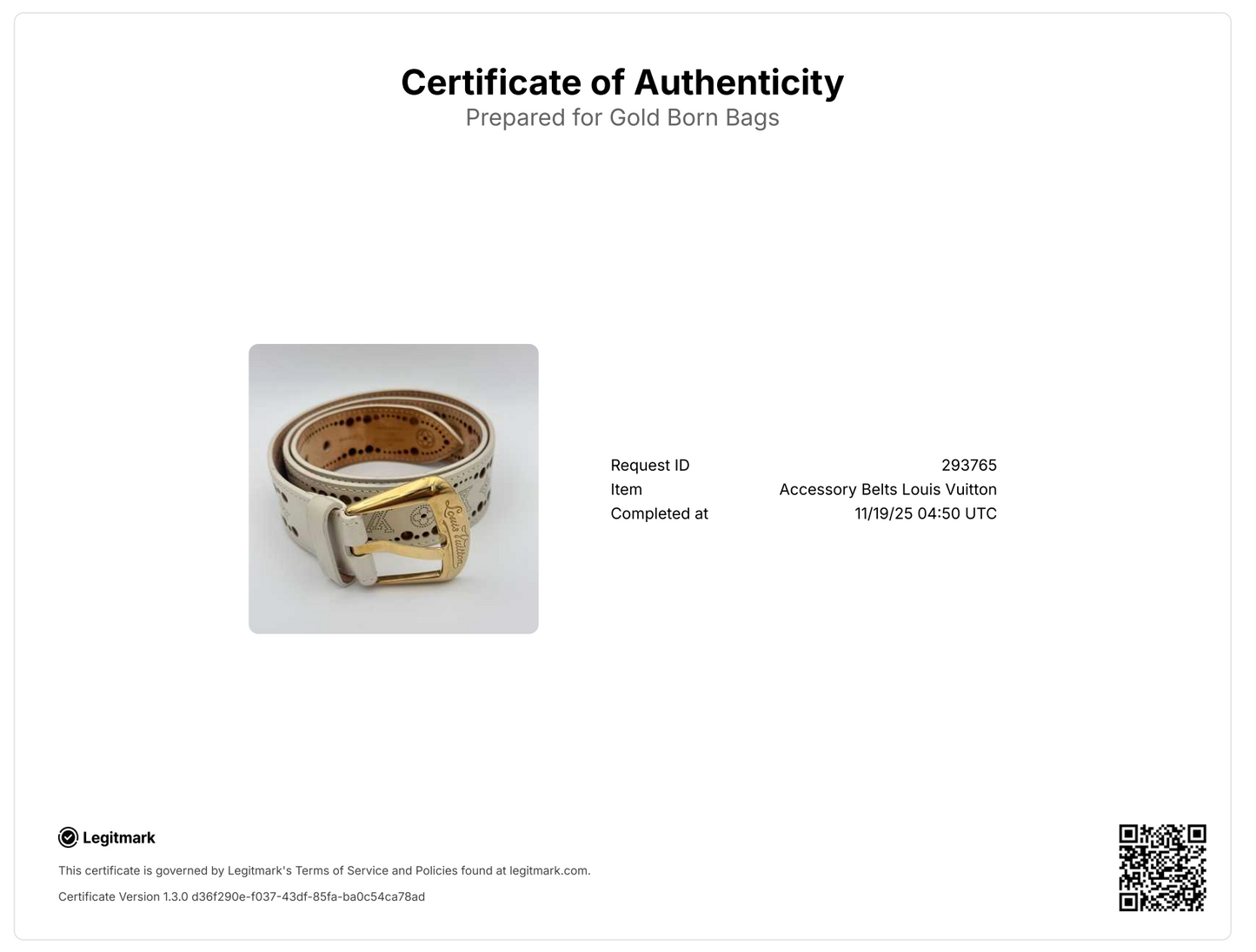 2011 Nomade Perforation 40MM Belt